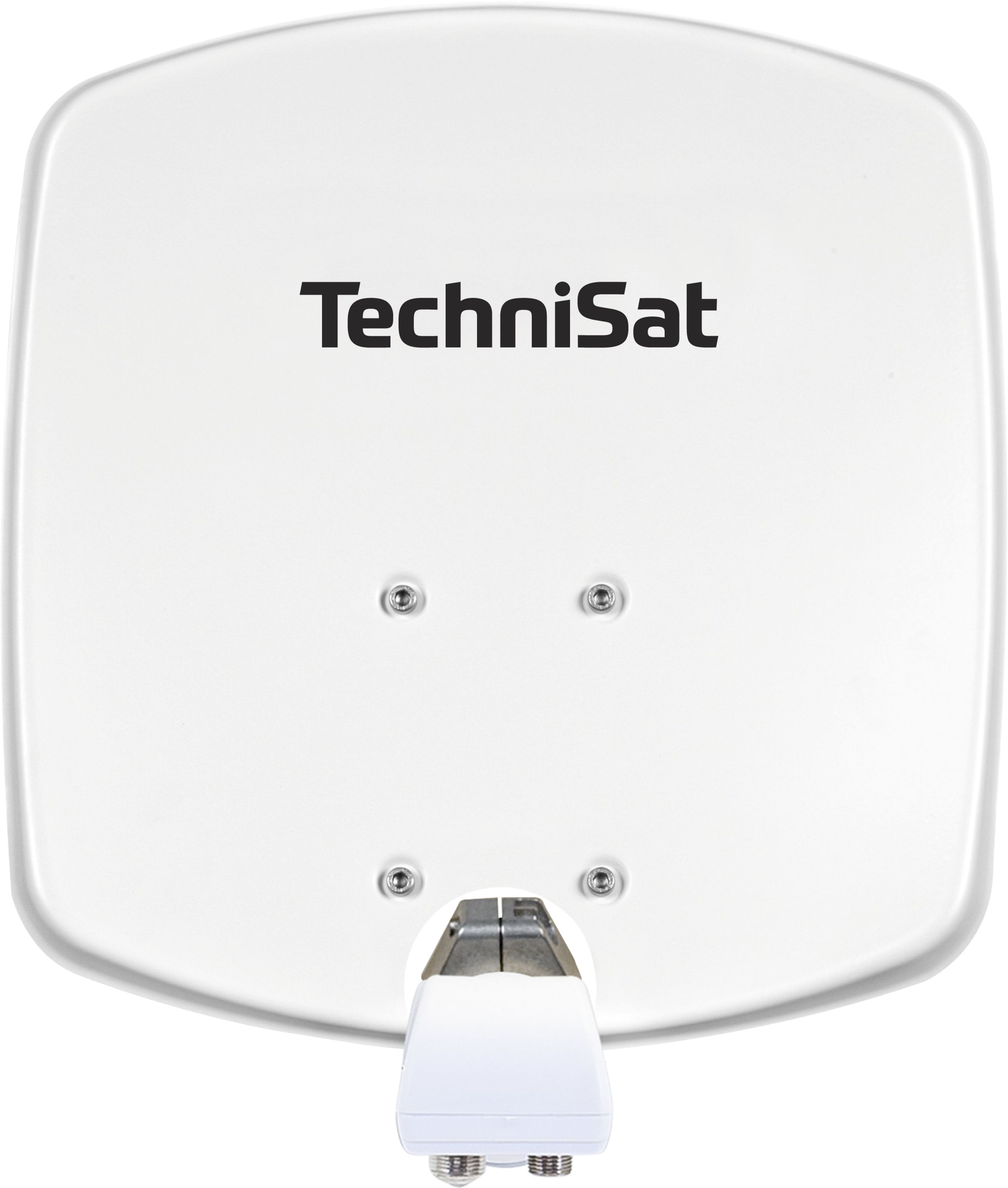 TechniSat DIGIDISH 33 | Sat-Sch&uuml;ssel mit Twin-LNB & Wandhalterung, 2 TN polarwei&szlig; 