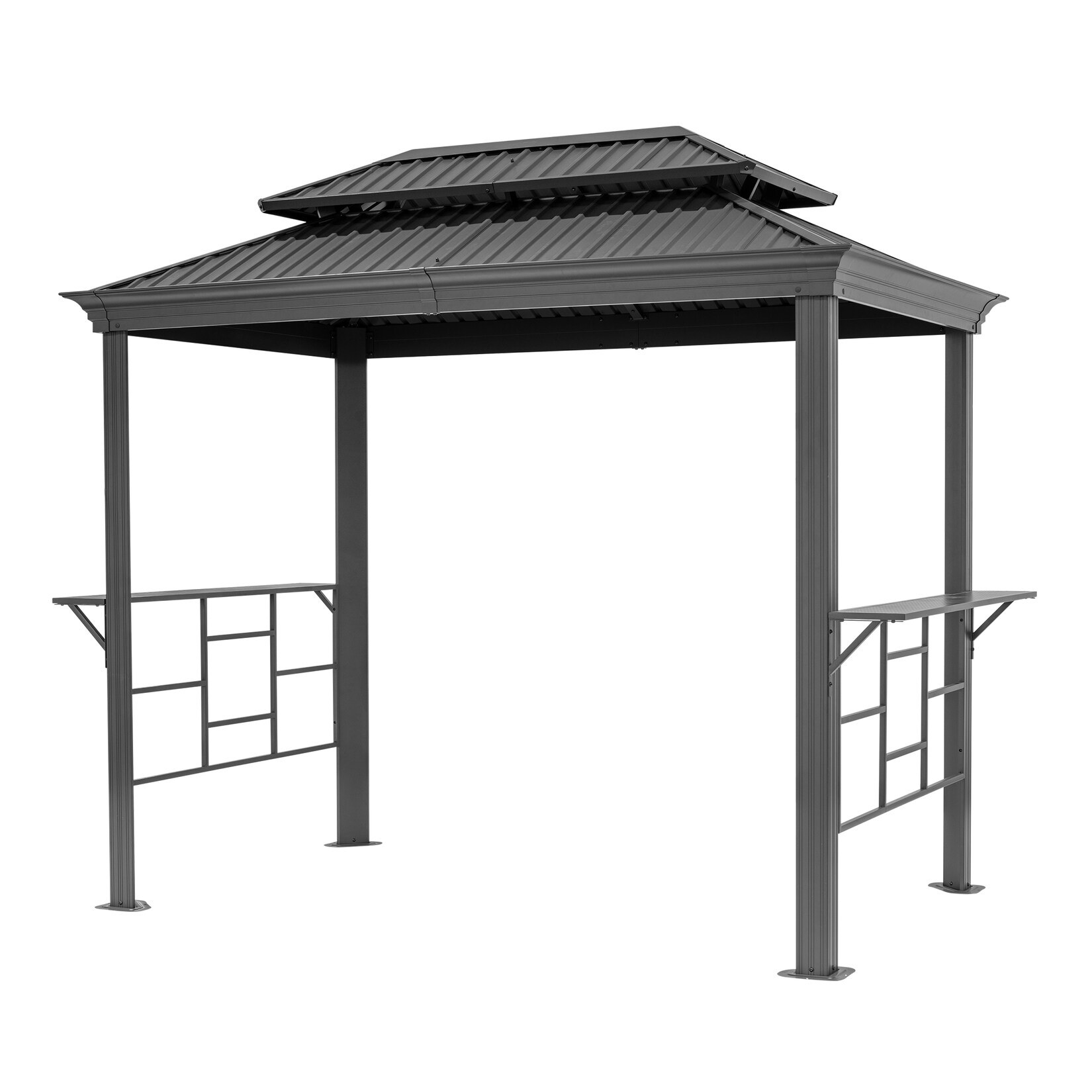 Grillpavillon 2,8x1,8 m mit Stahldach anthrazit