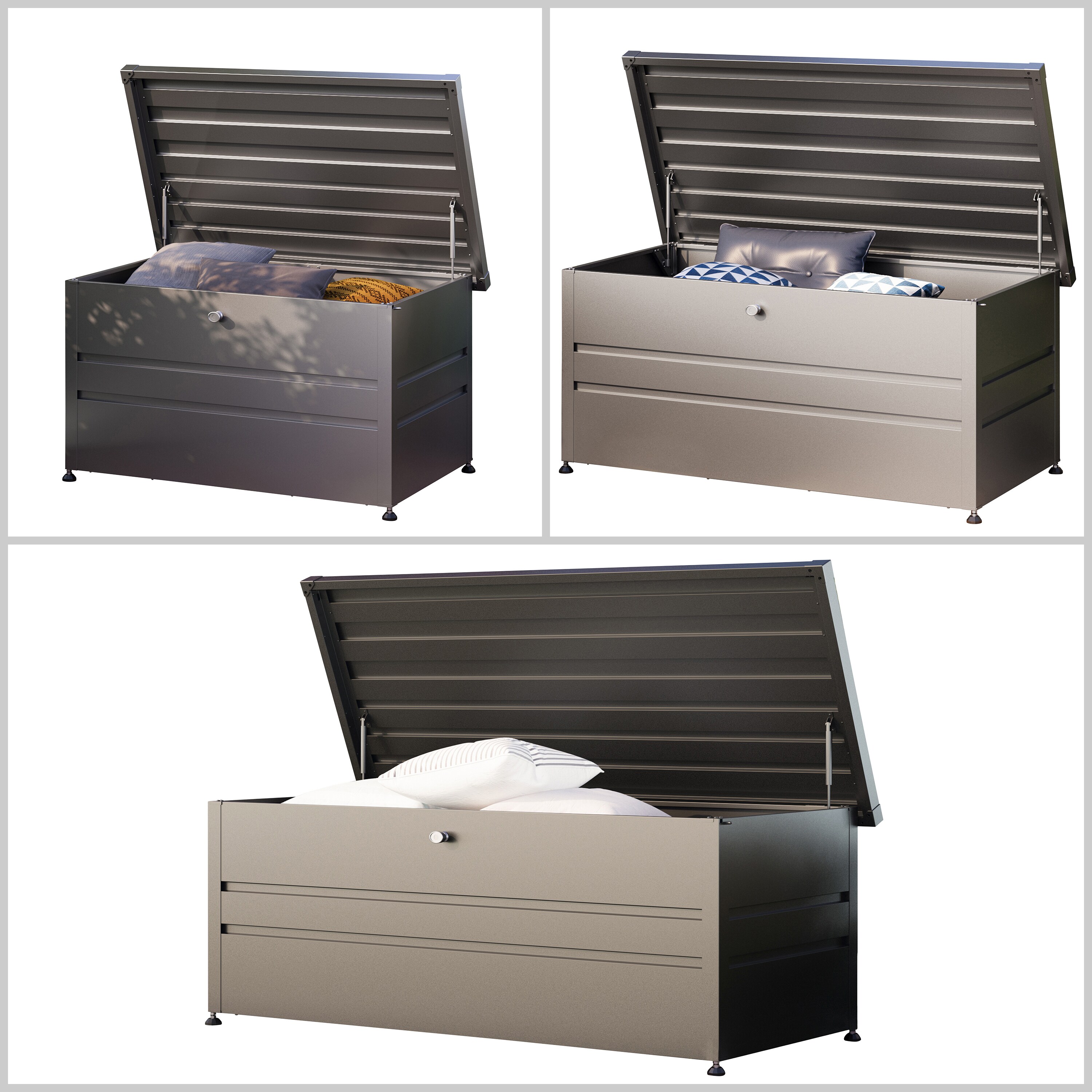 GFP Primeyard Gartenbox DAVID, anthrazit 182 x 84 x 72 cm 