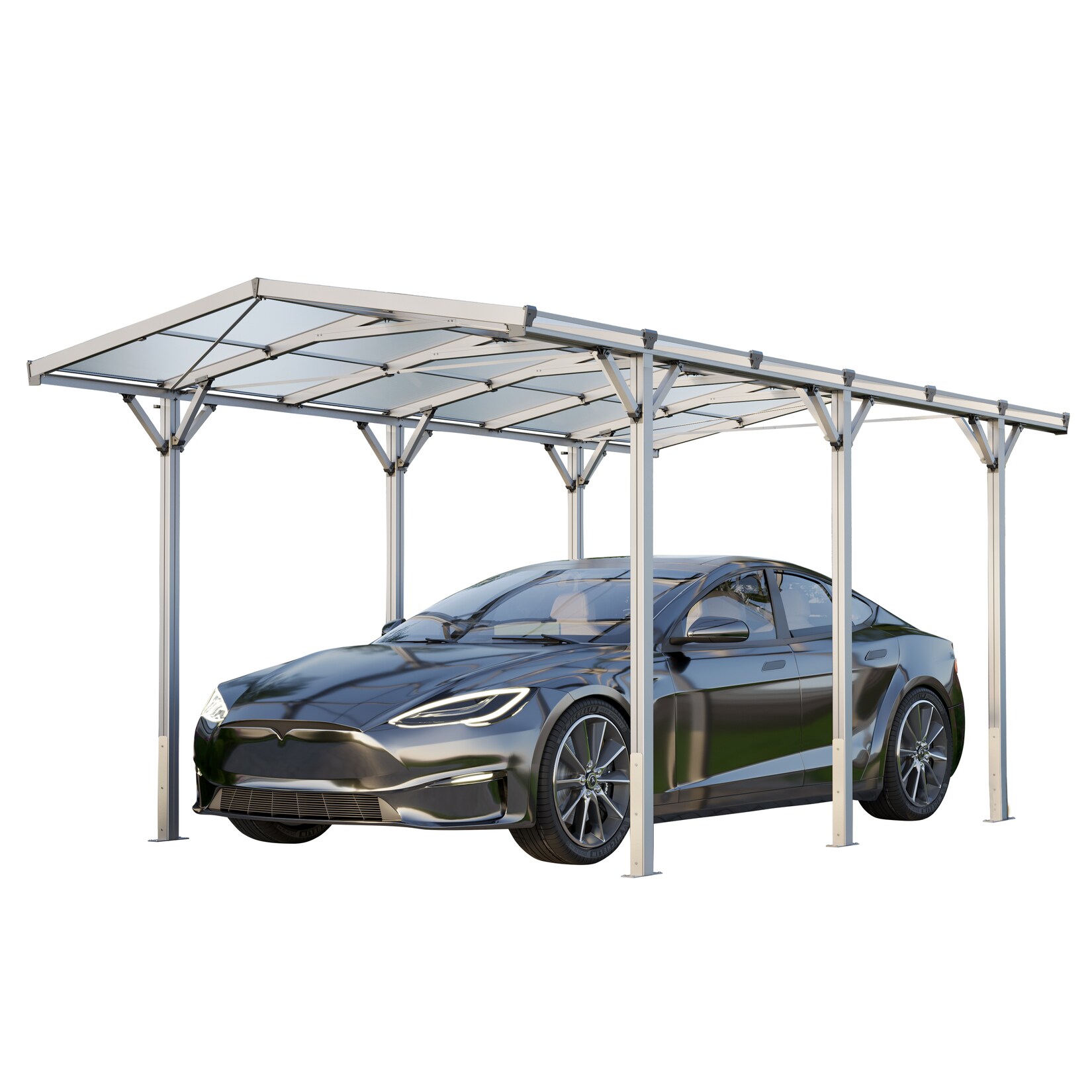 GFP Carport 2,85x5,05m Auto Unterstand Aluminium eloxiert