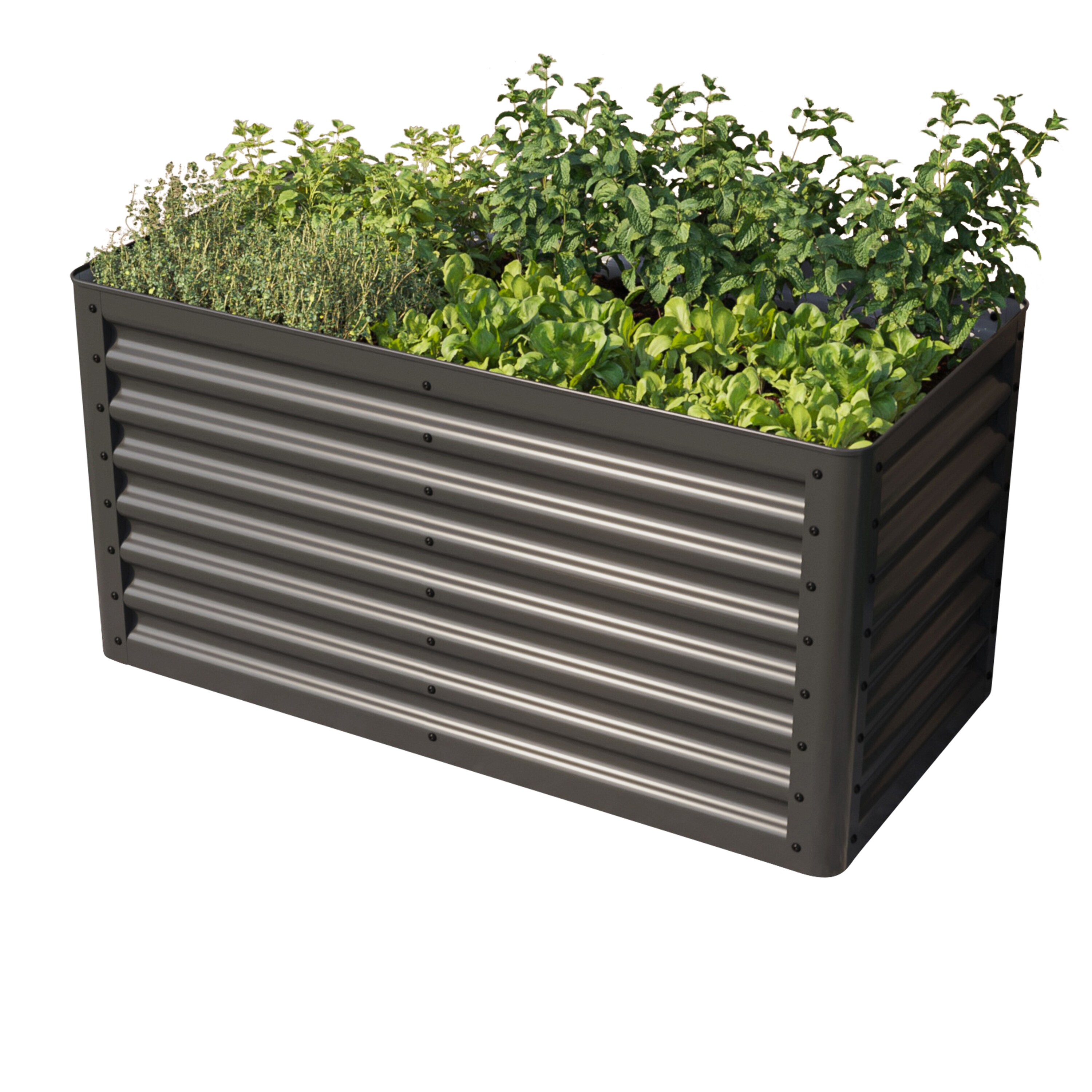 GFP Primeyard Hochbeet LUCA anthrazit Stahlkonstruktion 180 x 75 x 60 cm 