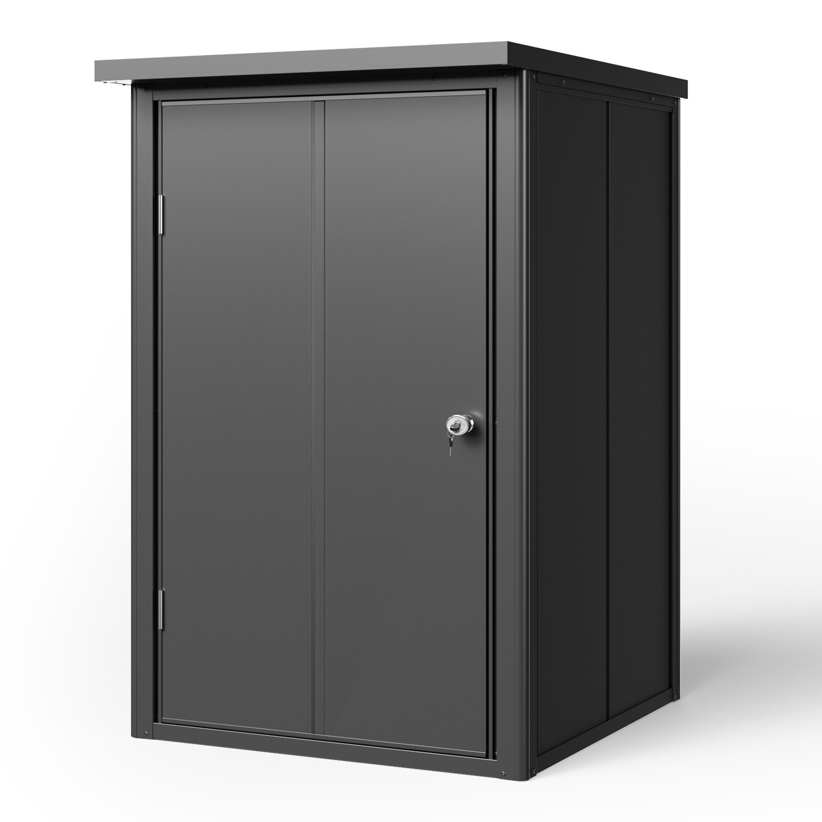 GFP Primeyard Geräteschrank FRANZ aus Metall Gartenschrank inkl. Boden, anthrazit 156x84x181 cm