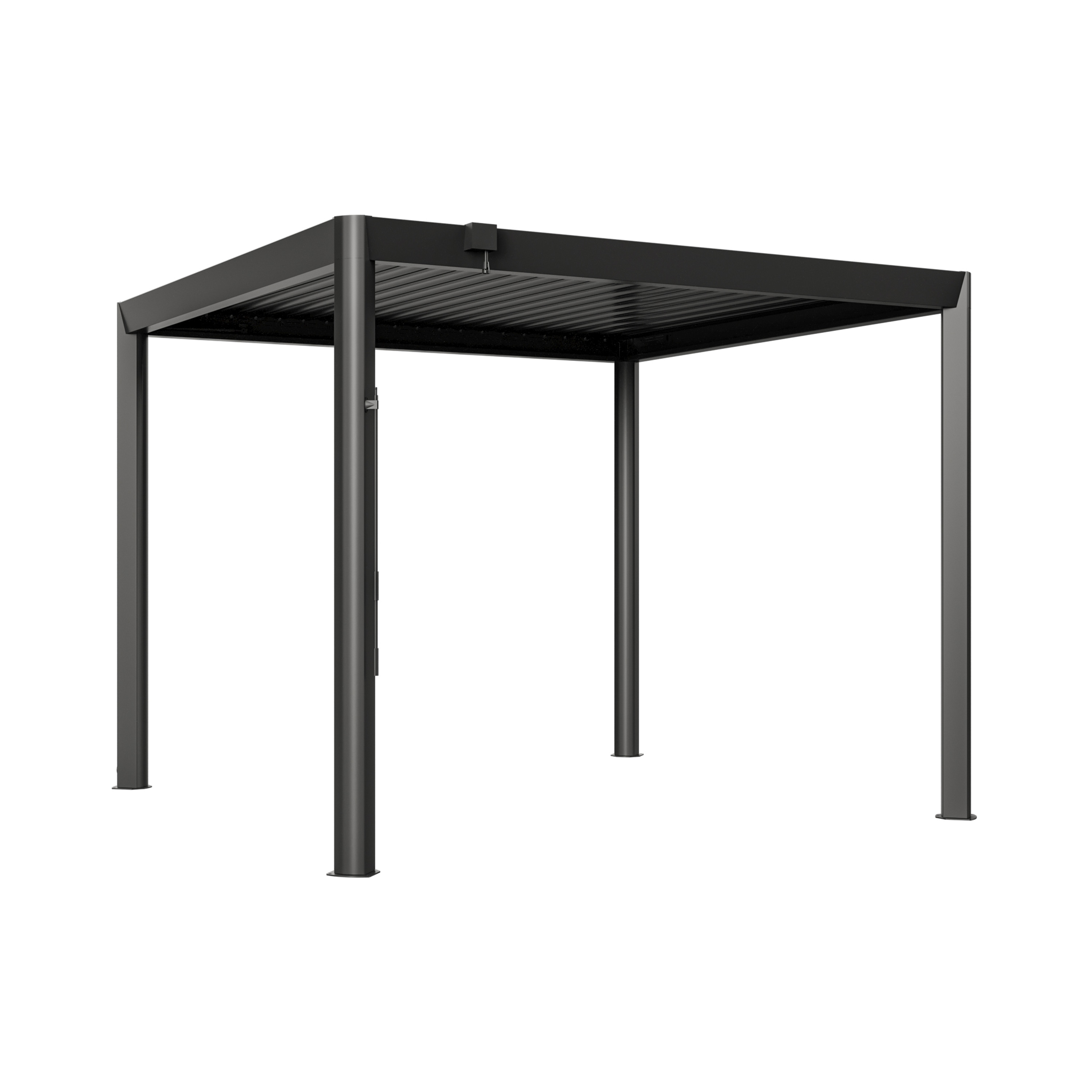 GFP Pergola Luma Premium Aluminium-Terrassen&uuml;berdachung mit Stahl-Lamellendach 3,5x3,5 m 