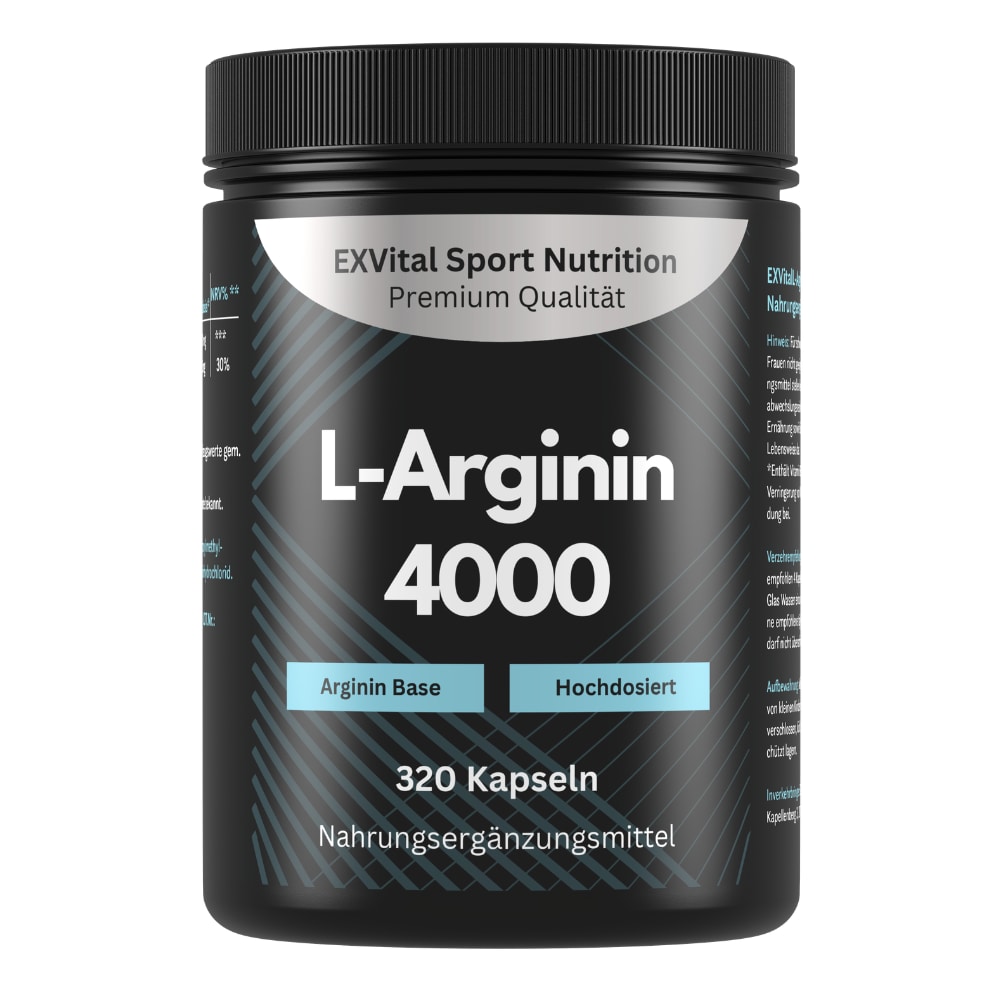 EXVital&reg; L-Arginin Base 4000, hochdosiert, 320 Kapseln 