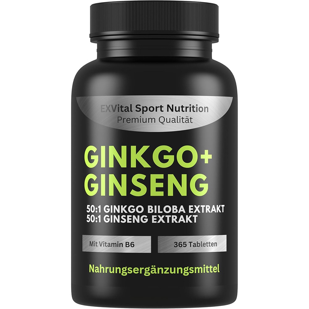 EXVital&reg; Ginkgo Biloba und Koreanischer Ginseng, 365 Tabletten 