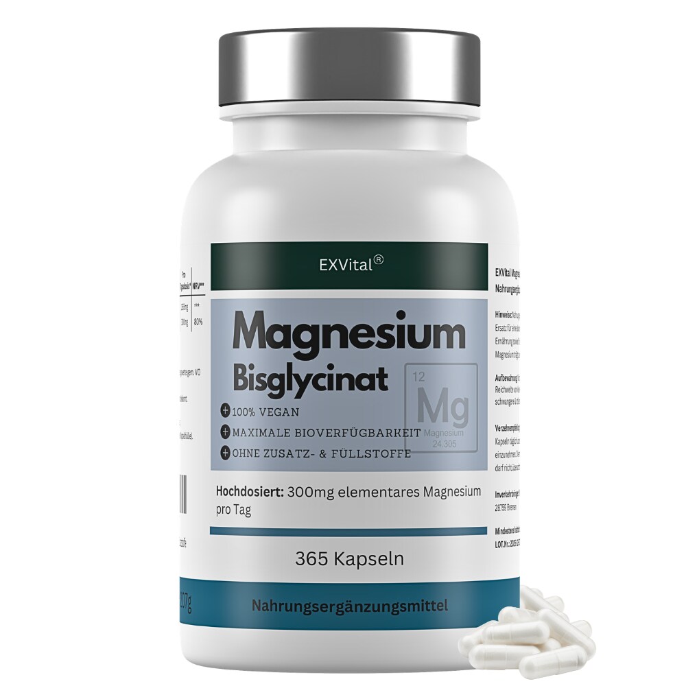 ® Magnesiumbisglycinat, hochdosiert, 365 Kapseln