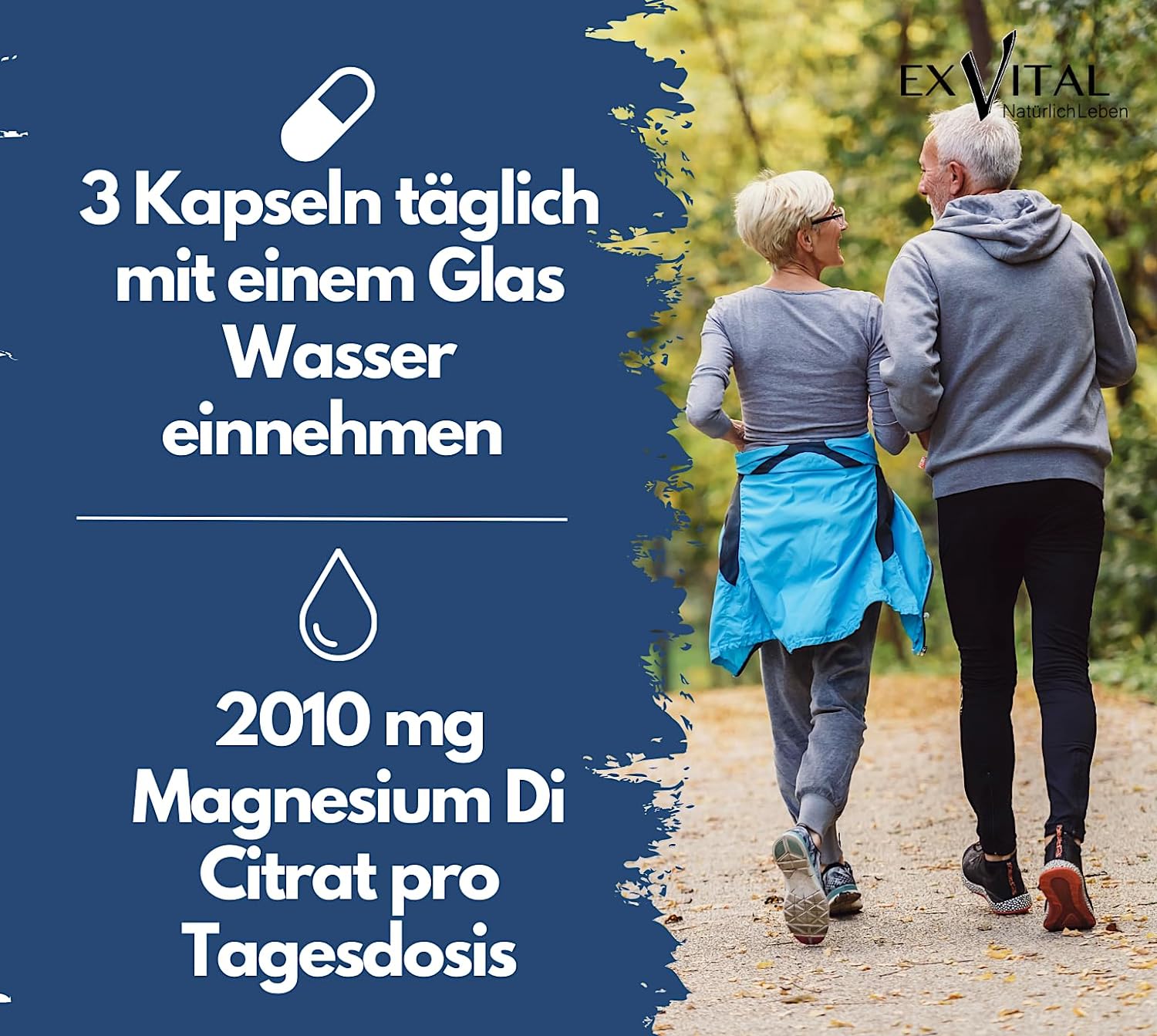 EXVital&reg; Tri-Magnesium Dicitrat, hochkonzentriert, 180 Kapseln 