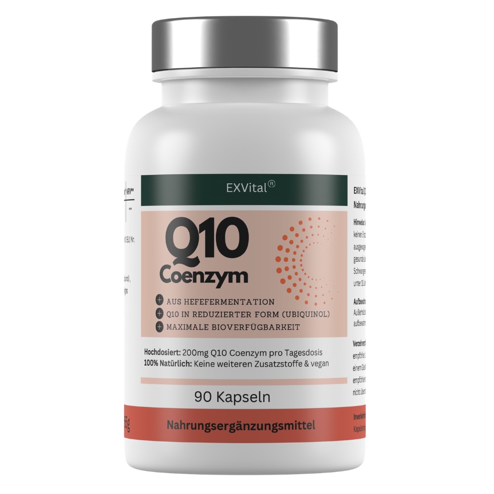 EXVital&reg; Q10 Coenzym Kapseln (Ubiquinol), hochdosiert, 90 Kapseln 