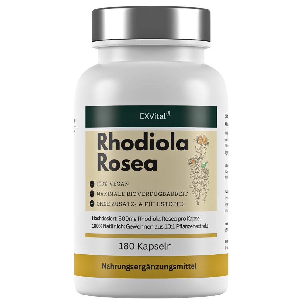 EXVital&reg; Rhodiola Rosea Kapseln, hochdosiert, 180 Kapseln 