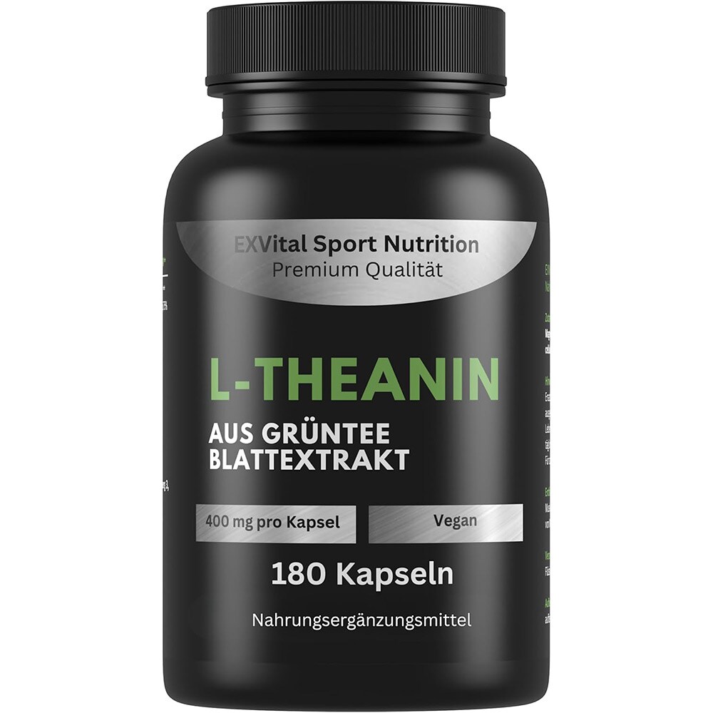 ® L-Theanin Kapseln, Aus Grüntee Blattextrakt, 180 Kapseln