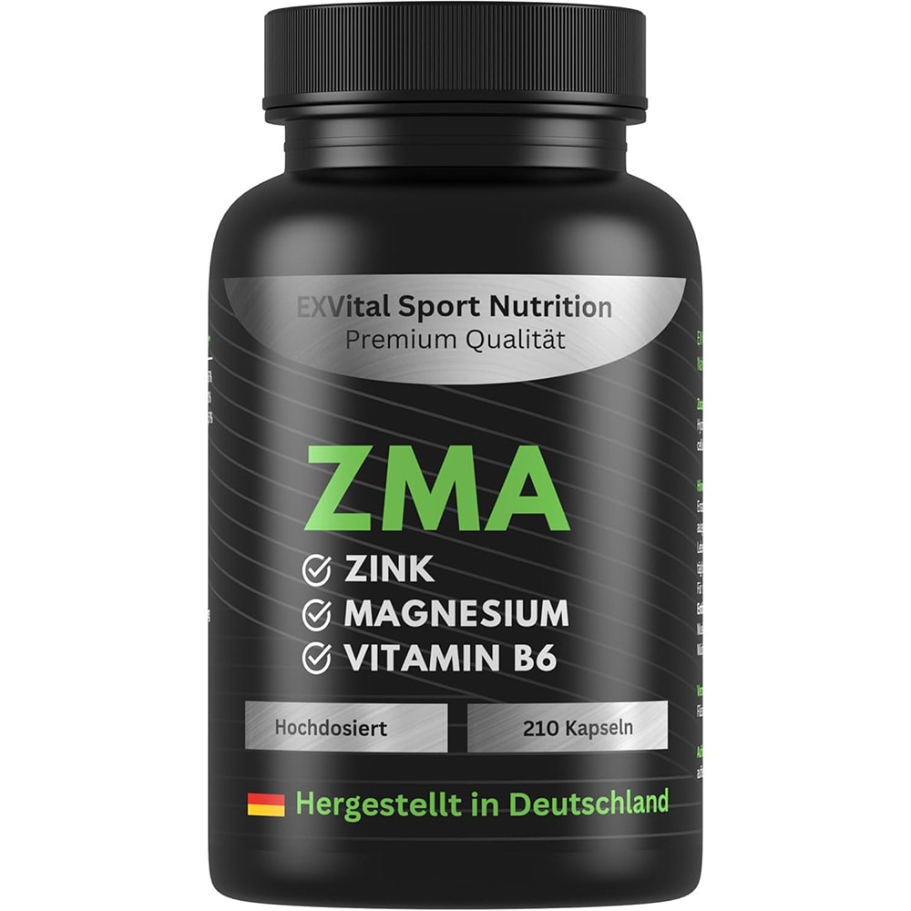 EXVital&reg; ZMA Caps, Magnesium, Zink & Vitamin B6 Komplex, 210 Kapseln 