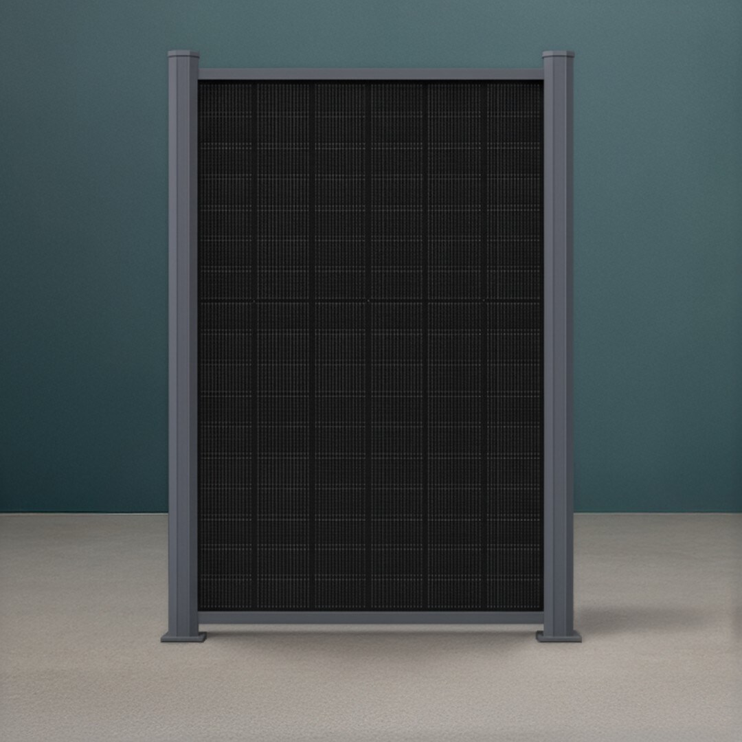 PV Zaun Classic vertikal 1285 mm x 1850mm RAL7016 Basis 