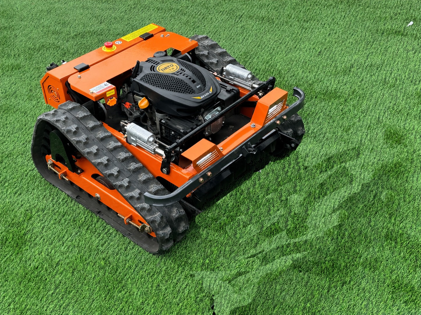 Ferngesteuerter Motor-Rasenm&auml;her CW-500 Orange B&ouml;schungsm&auml;her 
