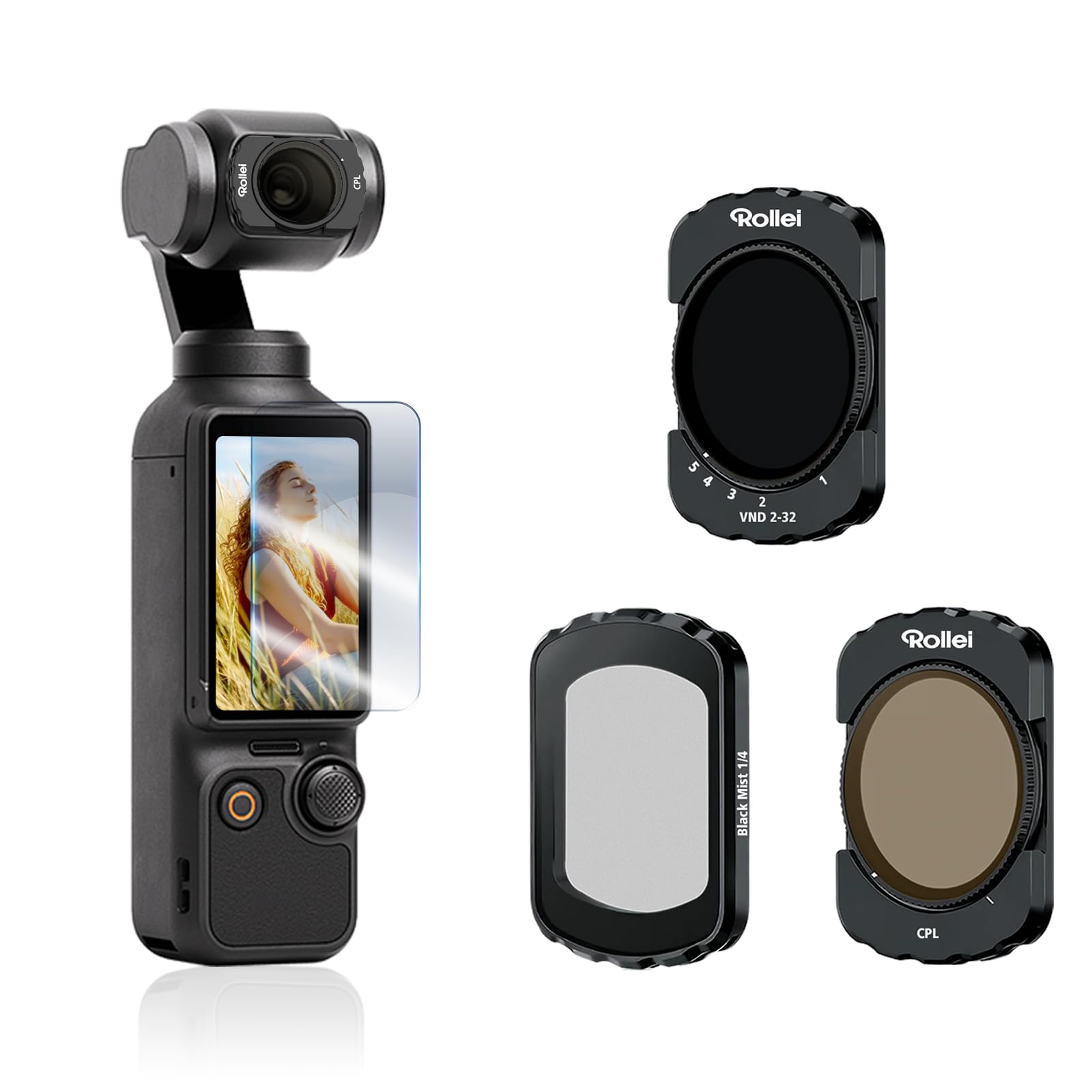 ROLLEI DJI Osmo Pocket 3 Cinema Filter Set 3-in-1 | Black Mist 1/4 , VND 2-32 und CPL 