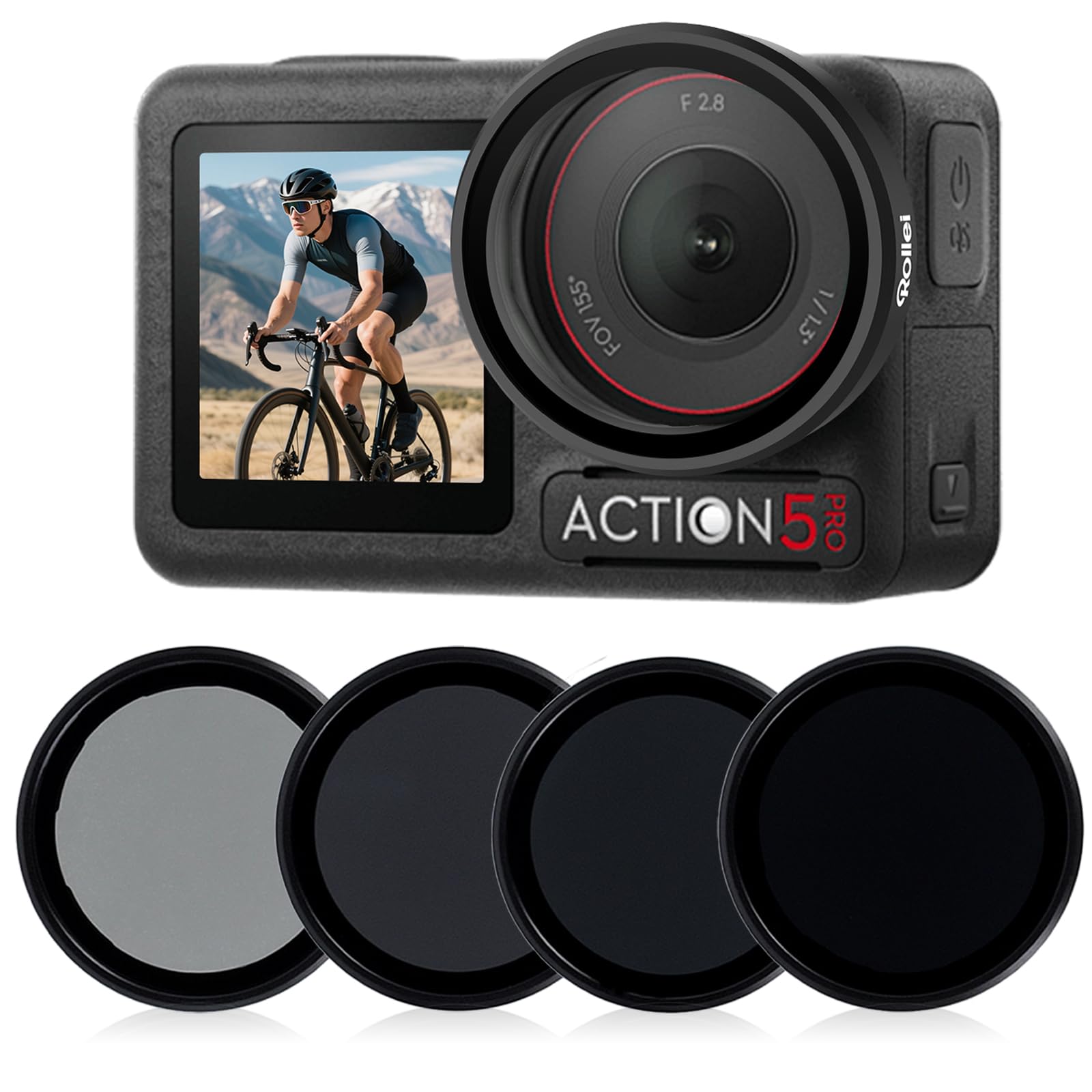 ROLLEI DJI Osmo Action 3/4/5 Filter-Set | CPL, ND8, ND16 und ND32 
