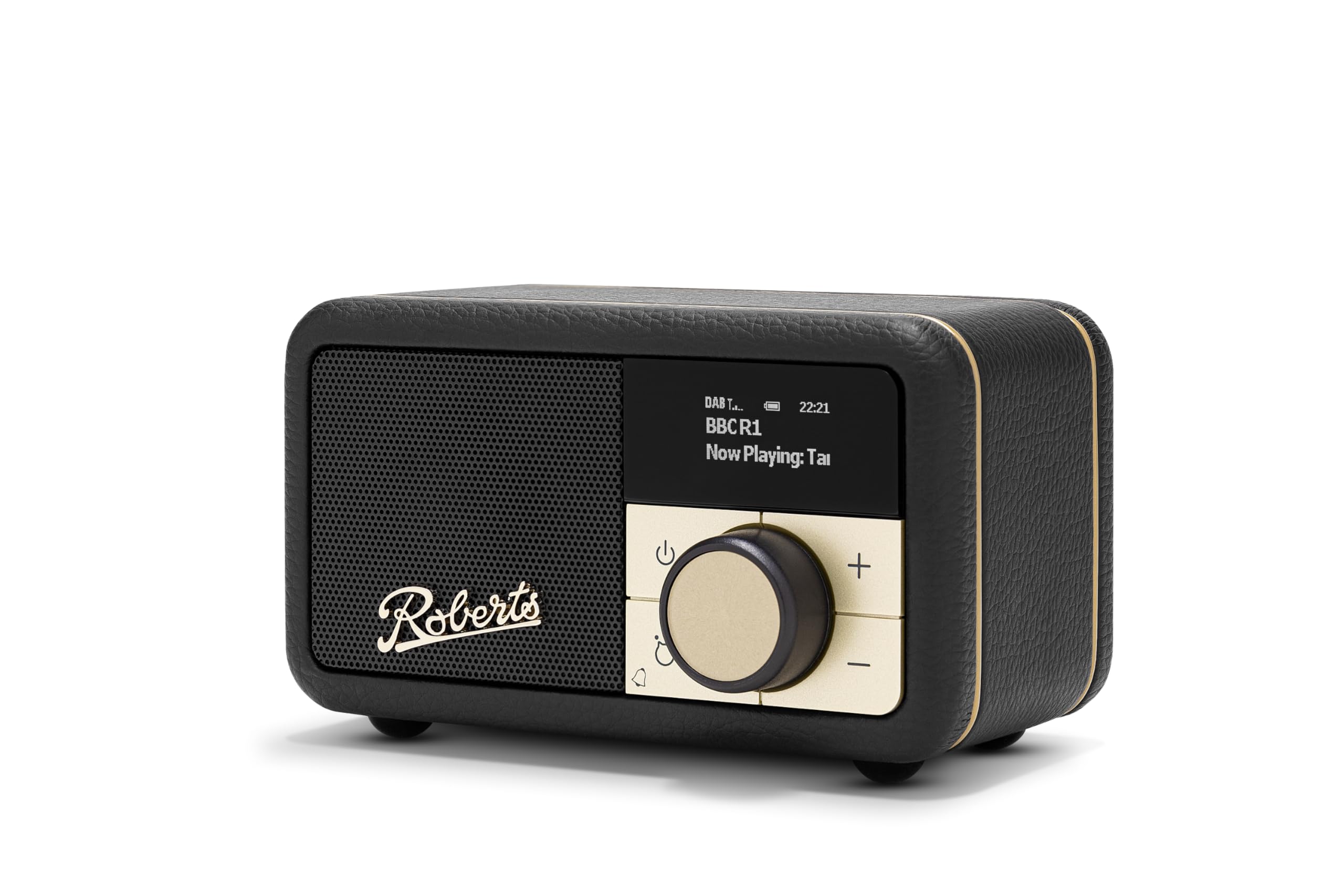 ROBERTS Revival Petite 2 black DAB+ Radio (Wecker, Bluetooth, mit Akku, USB, tragbar) 