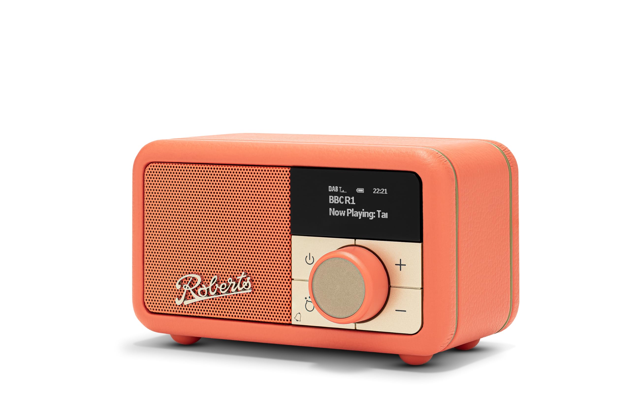 ROBERTS Revival Petite 2 pop orange DAB+ Radio (Wecker, Bluetooth, mit Akku, USB, tragbar) 