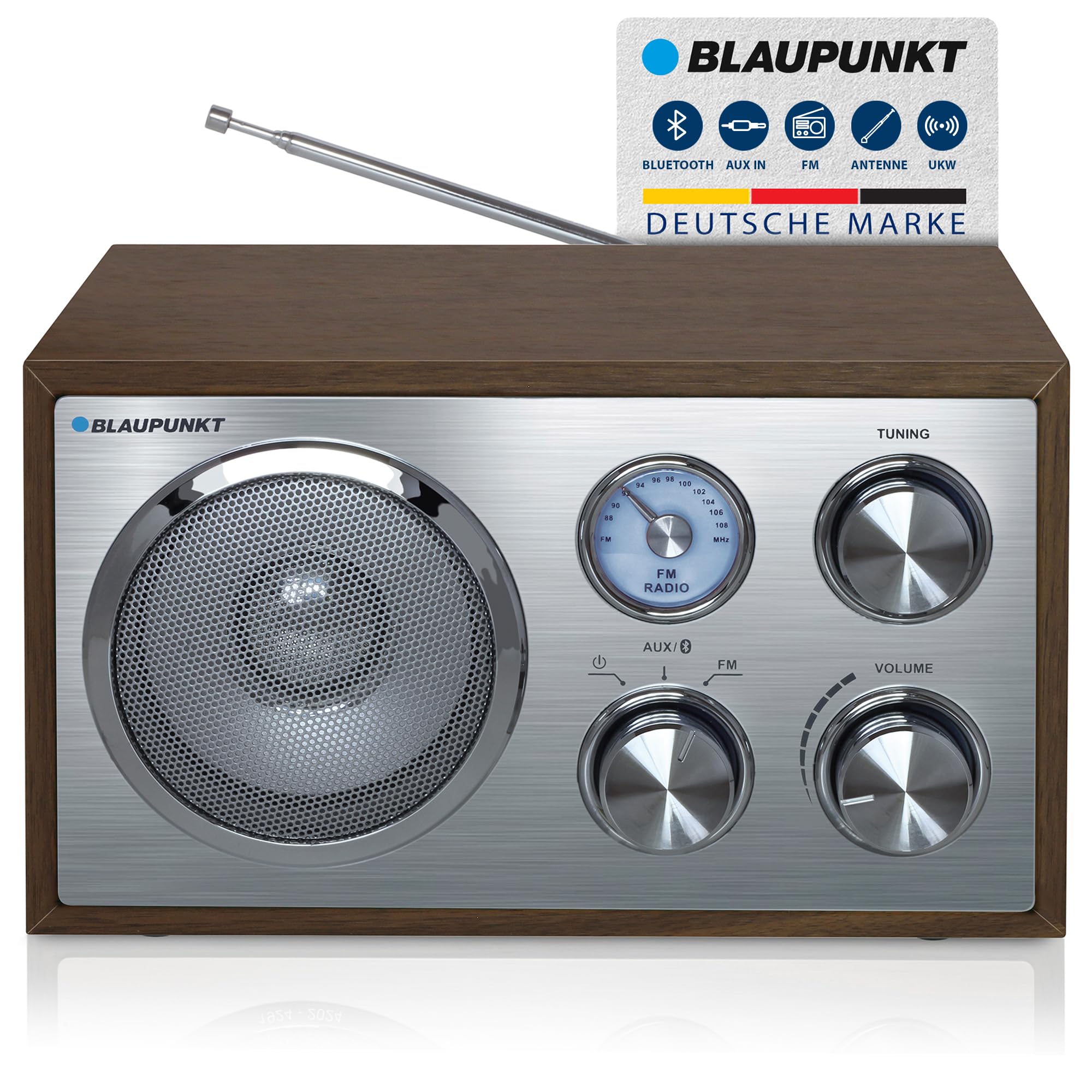 RXN 180 WN Nostalgieradio mit Bluetooth | Wallnus 