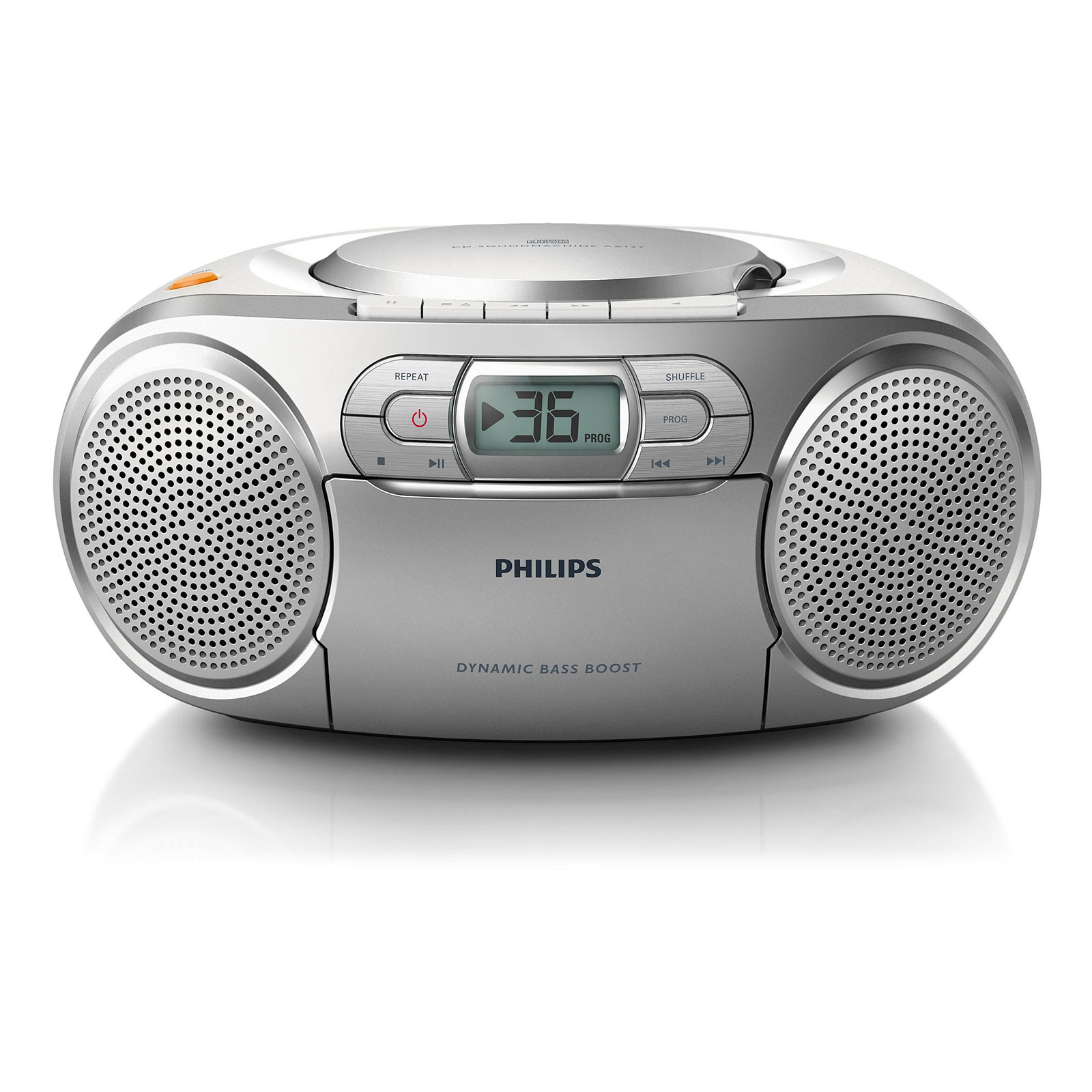 Philips AZ127 Radiorekorder mit CD-Spieler und Kassettendeck 