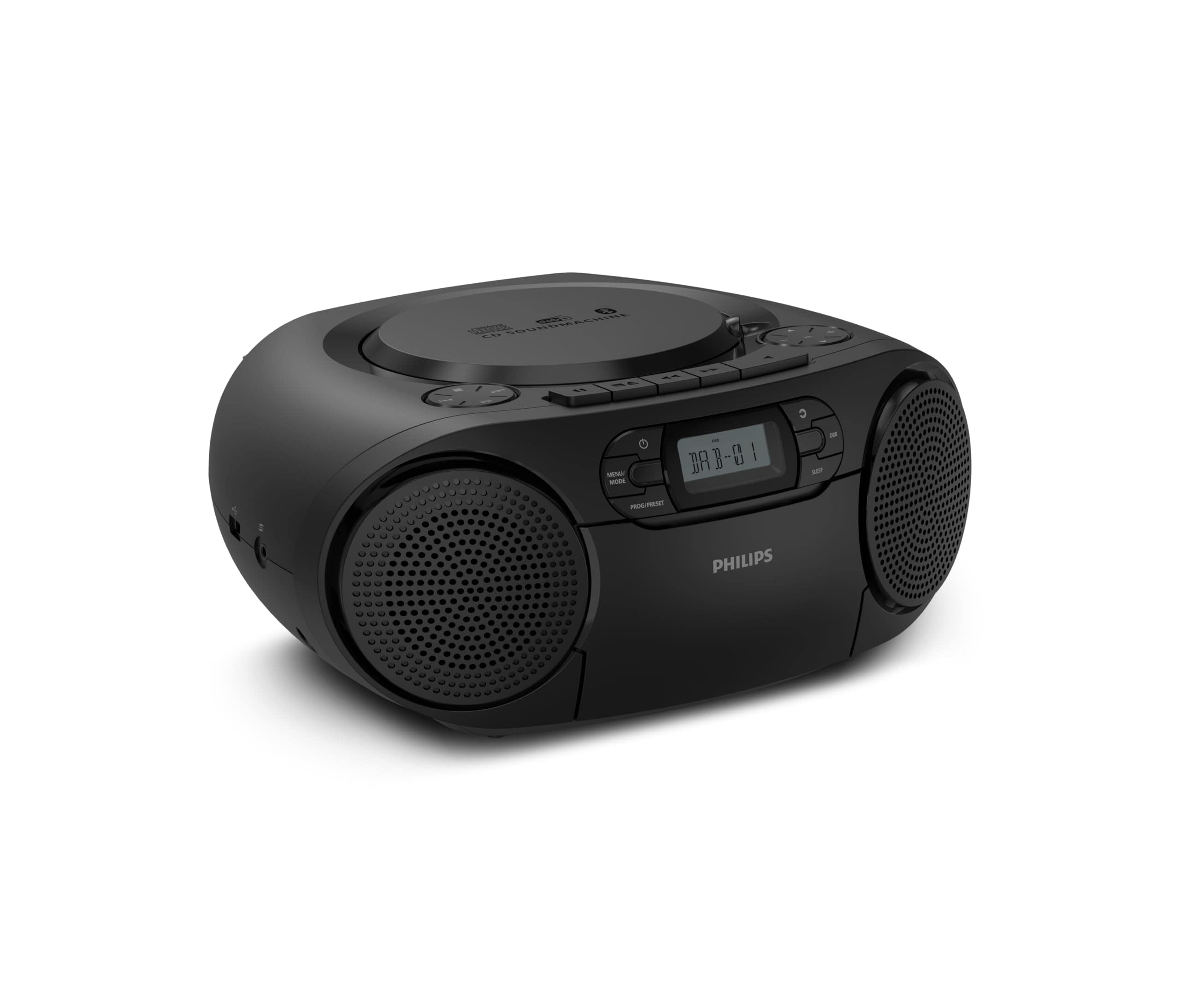 Philips TAZ2500/10 Radiorekorder mit CD-Spieler und Kassettendeck (mit CD, Bluetooth, DAB+,USB, UKW, Kassette) 
