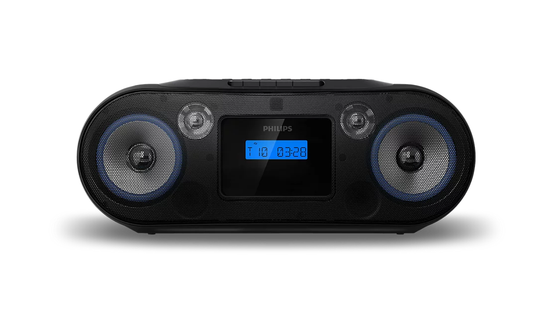 Philips TAZ7500 Radiorekorder mit CD-Spieler und Kassettendeck (mit CD,MP3,Bluetooth,DAB+,Tragbar,USB,UKW,kassette) 