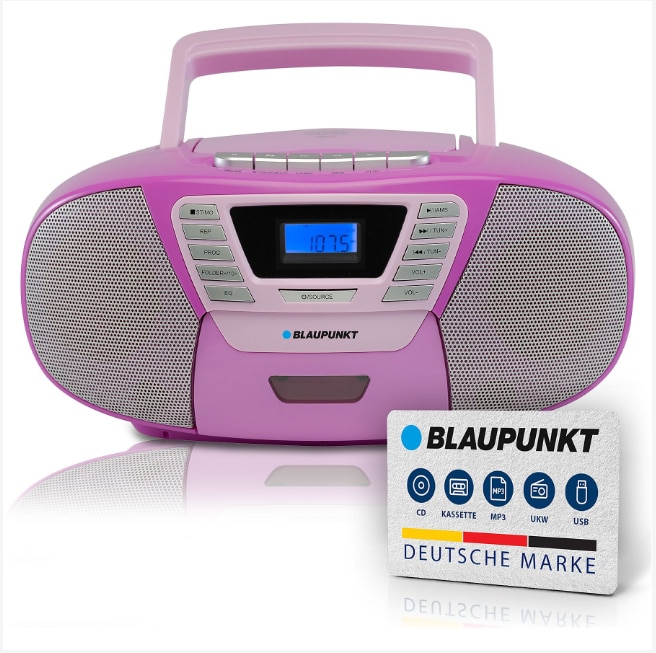 B 120 | Boombox mit CD Player und Bluetooth | Violett 