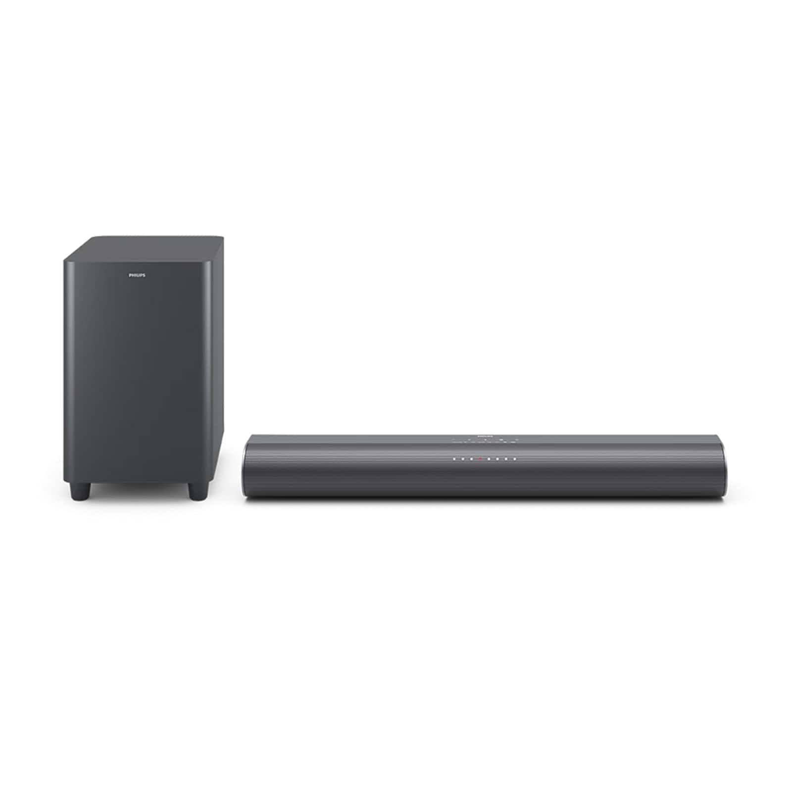 Philips Soundbar mit Subwoofer TAB6100/10 (2.1 Kanal, HDMI-eARC, 400 W max, Dolby Atmos, DTS:X, DTS Virtual:X, Philips EasyLink 3.0) 