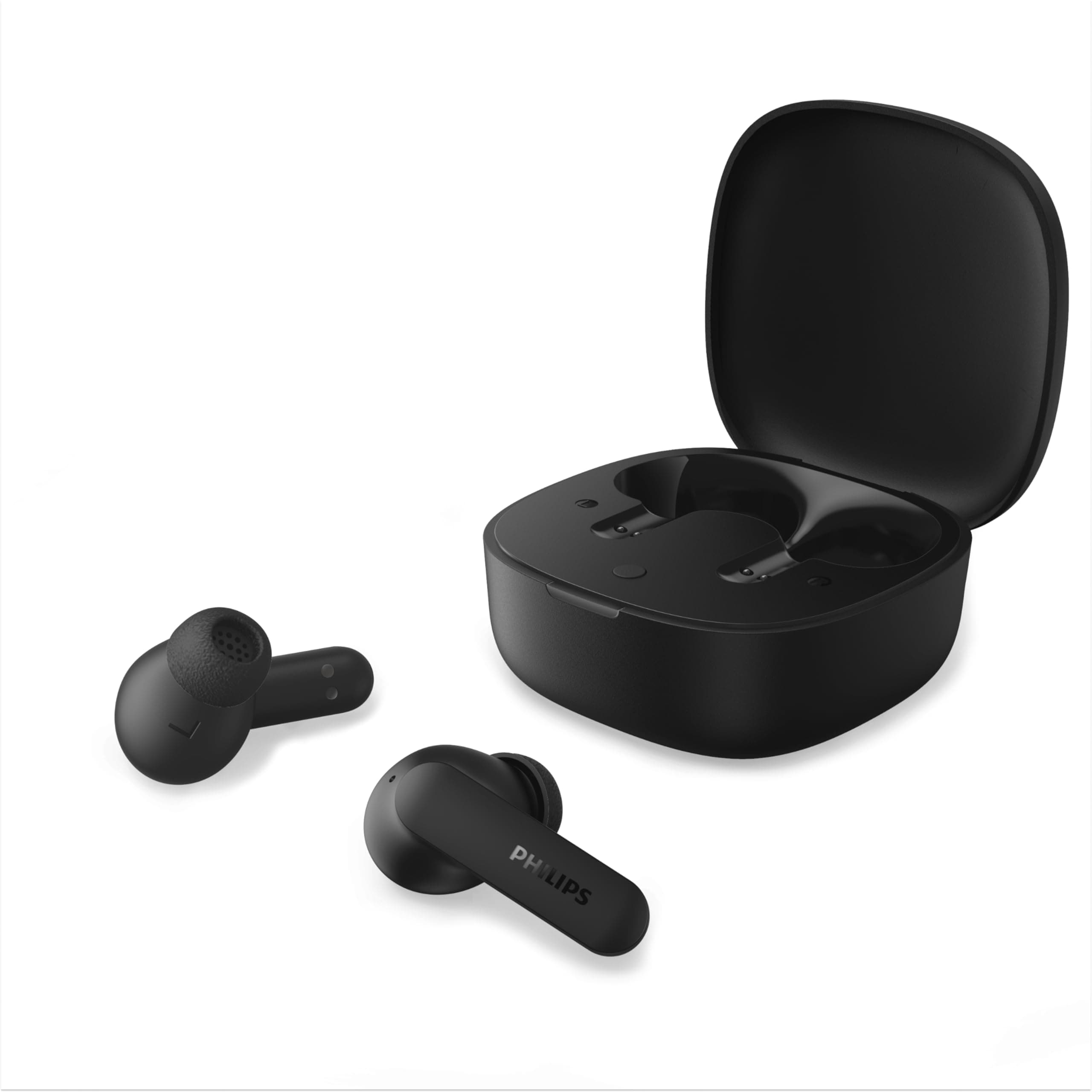 Philips TAT2100BK/00 TWS IE schwarz In-Ear Kopfh&ouml;rer (Bluetooth, IPX4, USB-C Ladecase) 