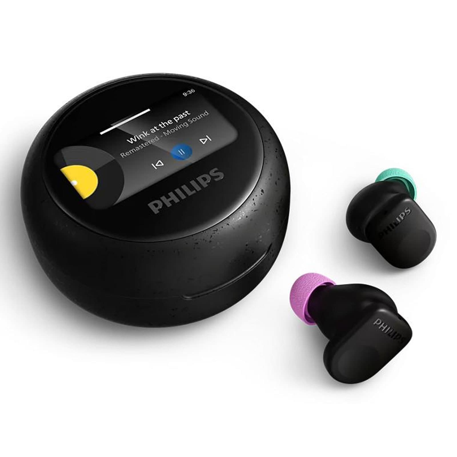 Philips TAMS3BK The Buds schwarz In-Ear Kopfh&ouml;rer (Headset-Funktion, Bluetooth, kabellos, Active Noise Cancelling (ANC), USB-C) 