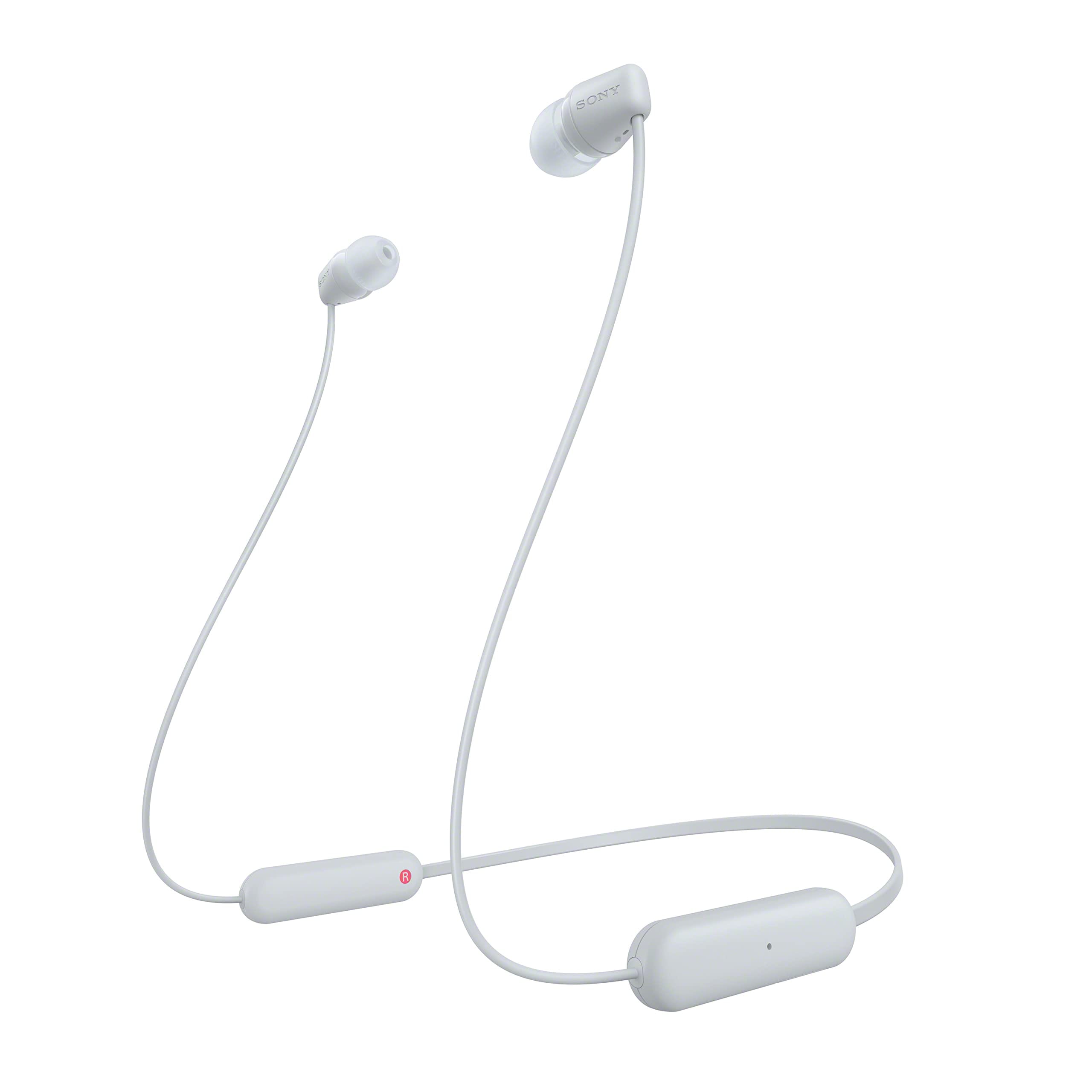 Sony In-Ear Kopfh&ouml;rer WI-C100W wei&szlig; (Headset-Funktion, Bluetooth, kabellos, Mikrofon) 