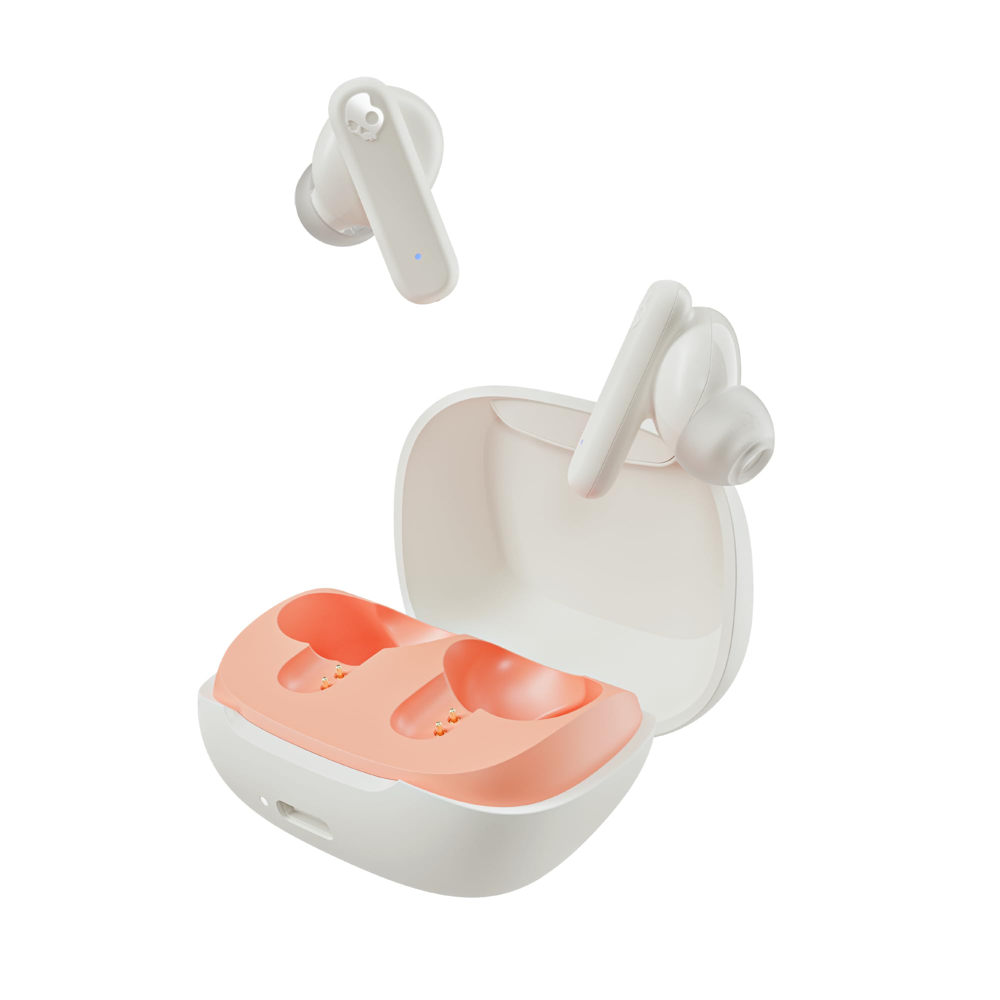 Skullcandy Smokin' Buds wei&szlig;/orange In-Ear Kopfh&ouml;rer (Bluetooth, kabellos, USB-C) 