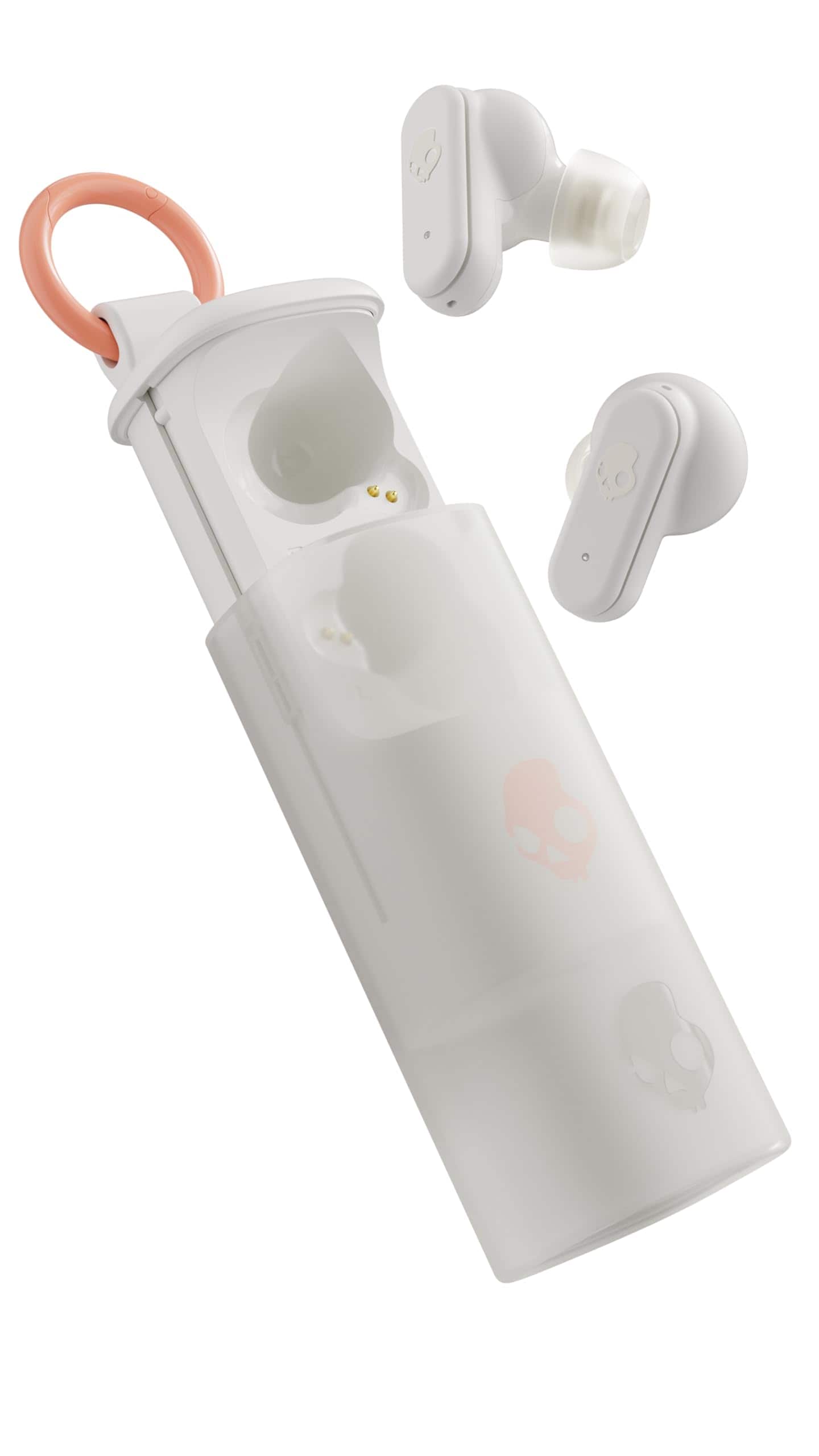 Skullcandy DIME EVO wei&szlig;/orange In-Ear Kopfh&ouml;rer (Bluetooth, kabellos, USB-C) 