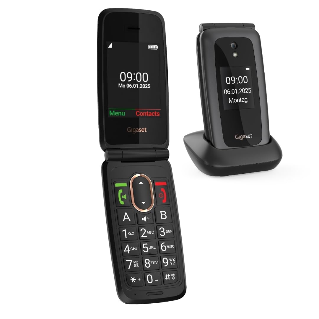 Gigaset GL795 Dark Grey Handy (Seniorenhandy, Klapp) 