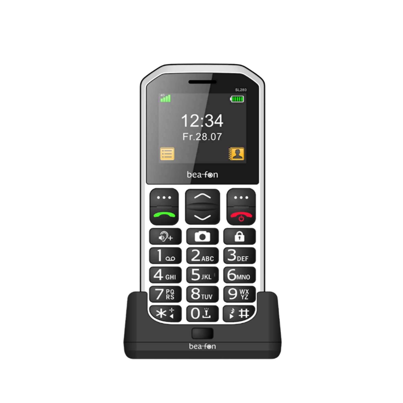 Beafon SL280 Pro, Schwarz/Wei&szlig; Handy (Seniorenhandy) 