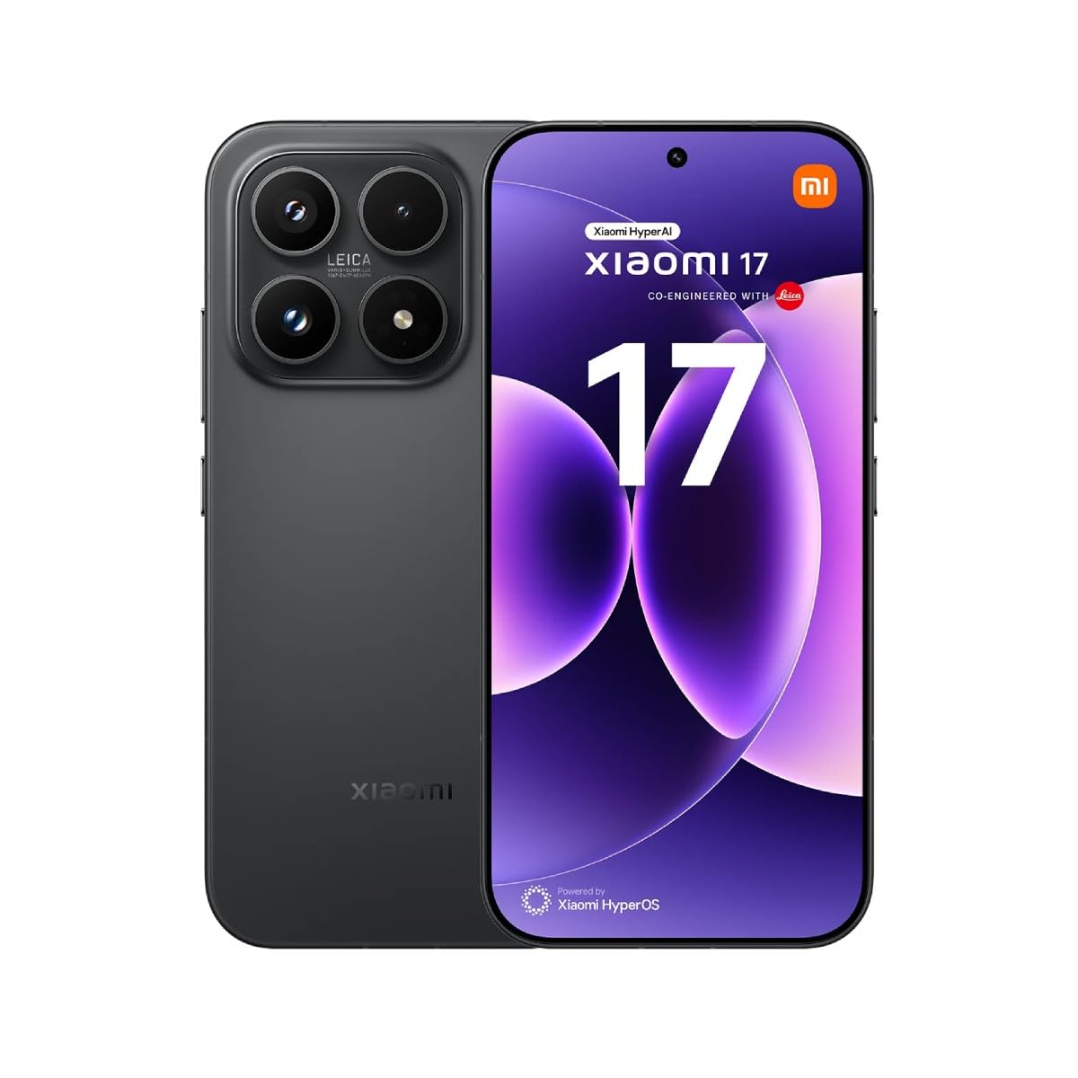 Xiaomi 17 12 GB + 512 GB 5G, Black Smartphone (6,3 Zoll, 50 MP, Triple-Kamera, 5.000-mAh, Octa-Core, schwarz) 