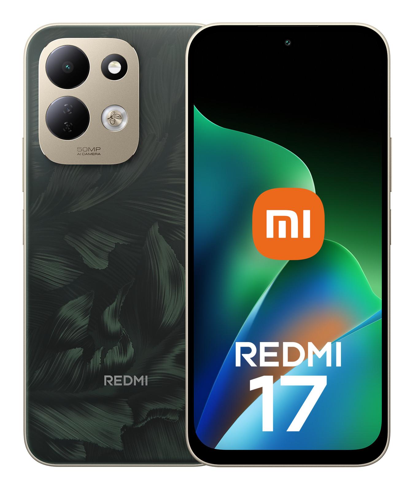 Xiaomi Redmi 17 4G 4GB + 128GB Oak Green Smartphone (6,9 Zoll, 50 MP, 7.500-mAh, Octa-Core, Fingerabdrucksensor, Gesichtserkennung) 