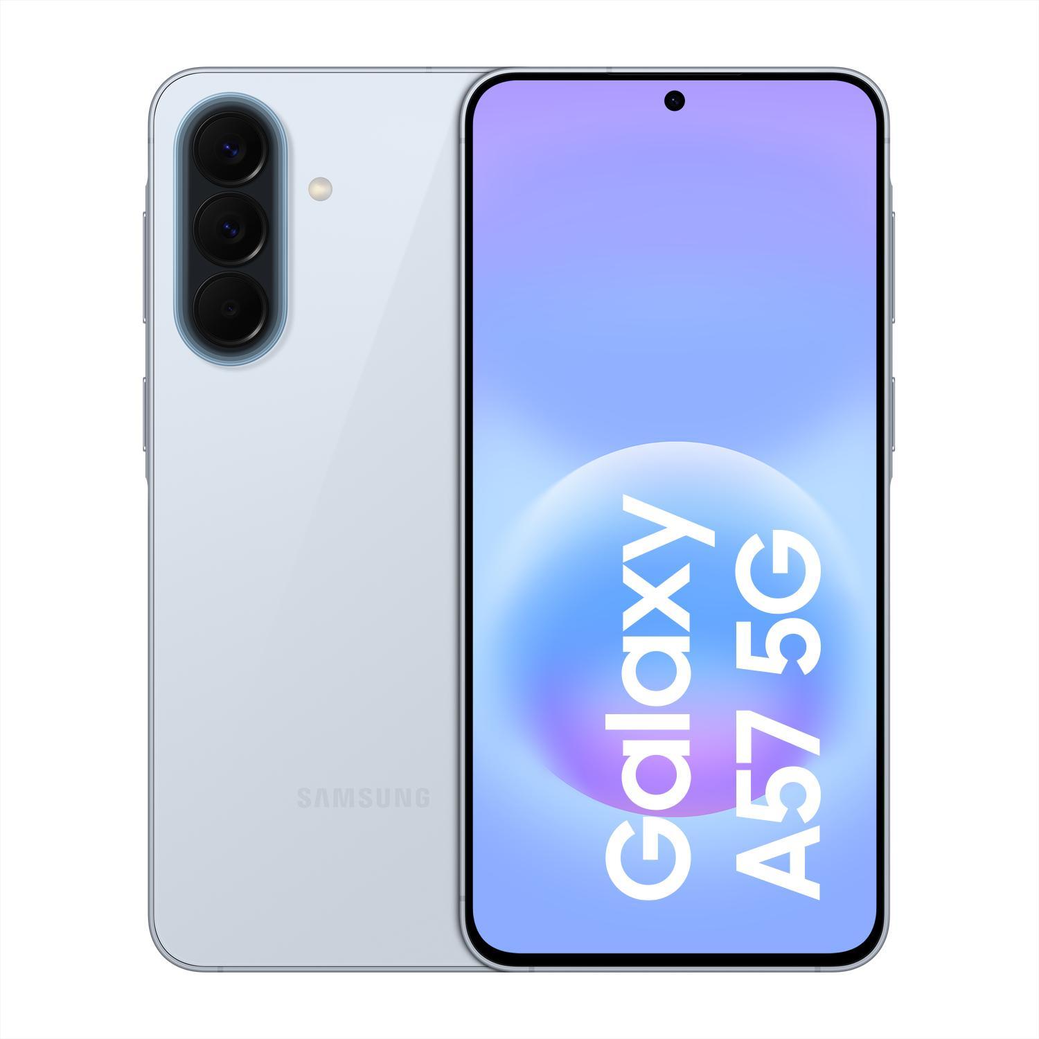 Samsung Galaxy A57 5G 128GB Awesome Icyblue Smartphone (6,7 Zoll, 50 MP, Triple-Kamera, 5.000 mAh, Octa-Core, Fingerabdrucksensor, Gesichtserkennung, Blau) 