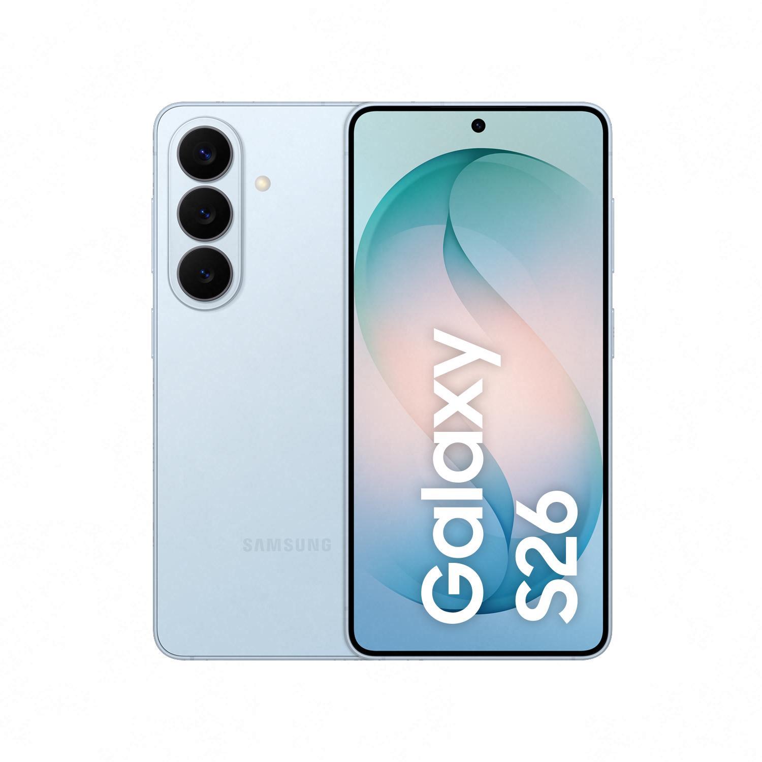 Samsung Galaxy S26 256GB 5G, Sky Blue Smartphone (6,3 Zoll, 50 MP, Triple-Kamera, 4.300-mAh, Deca-Core, Fingerabdrucksensor, Gesichtserkennung, hellblau) 