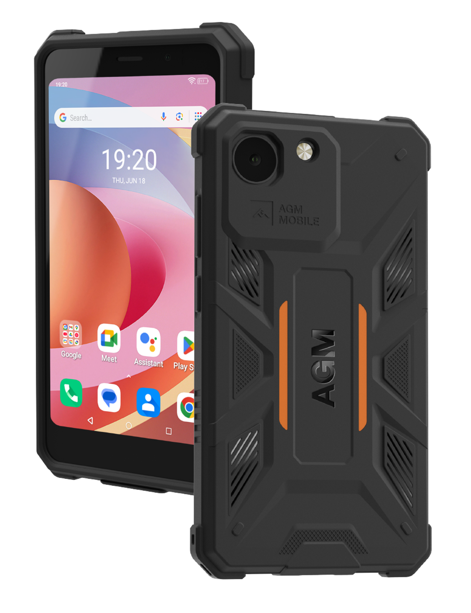 AGM Note N2 Active 3GB + 32GB Schwarz Smartphone (4,96 Zoll, 5 MP, 3.000-mAh, Octa-Core, Gesichtserkennung, Outdoor) 