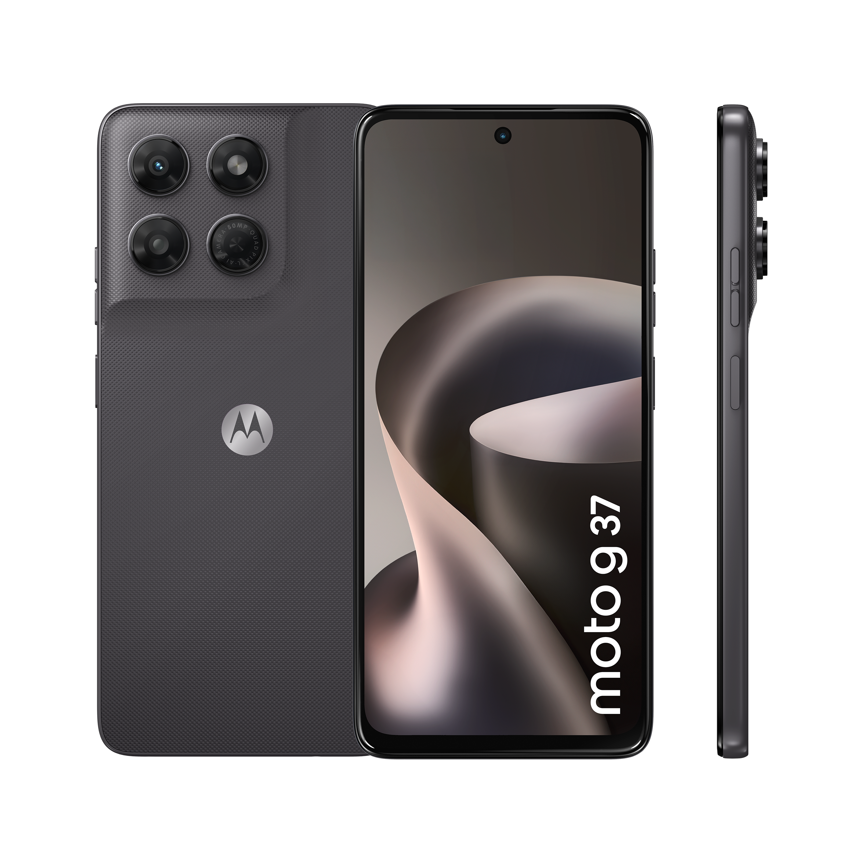 Motorola G37 4GB + 128GB PANTONE&reg; Impenetrable Smartphone (6,67 Zoll, 50 MP, 5.100-mAh, Octa-Core, Fingerabdrucksensor, Gesichtserkennung, schwarz) 