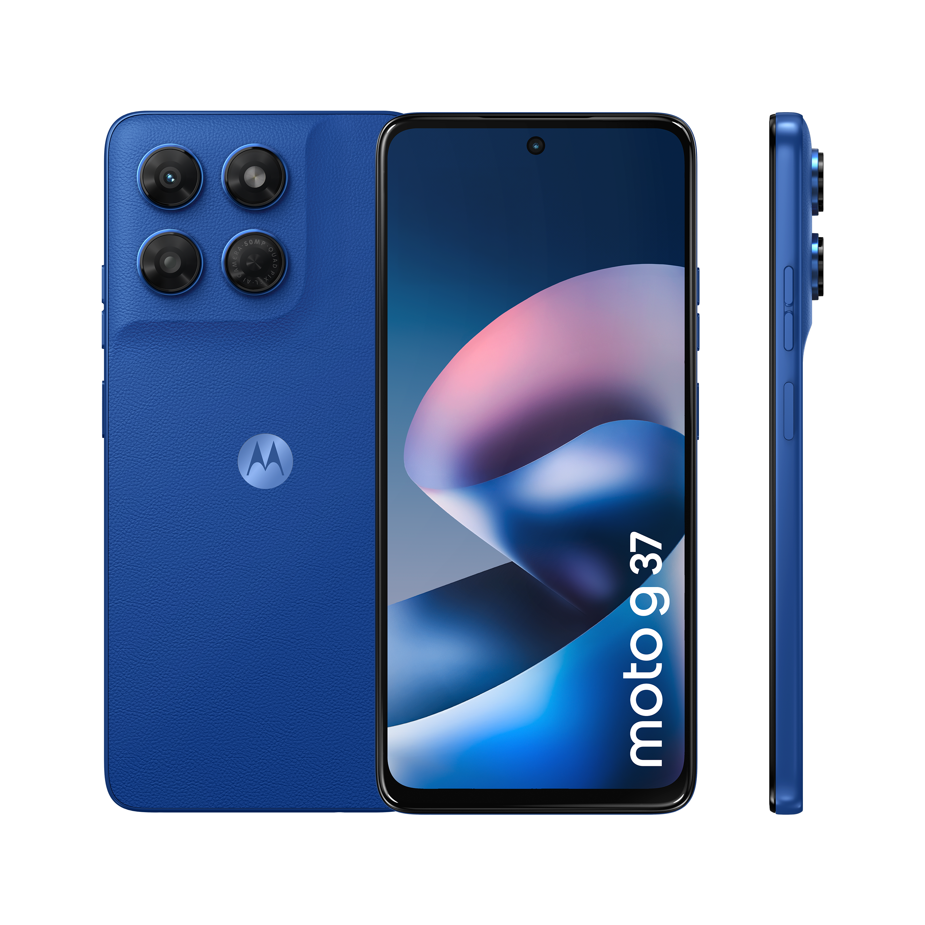 Motorola G37 4GB + 128GB PANTONE&reg; Nautical Blue Smartphone (6,67 Zoll, 50 MP, 5.100-mAh, Octa-Core, Fingerabdrucksensor, Gesichtserkennung, blau) 