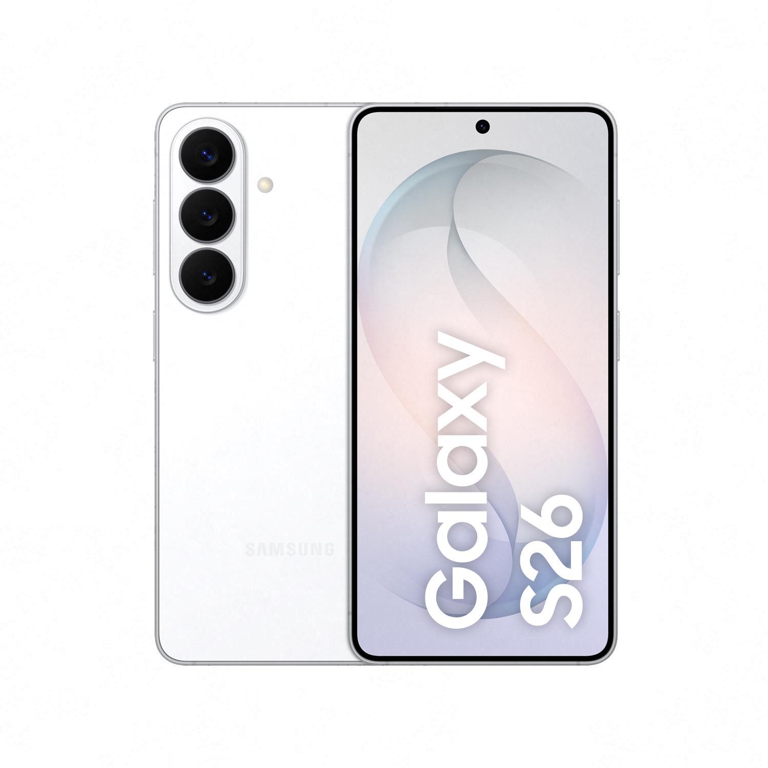 Samsung Galaxy S26 512GB 5G, White Smartphone (6,3 Zoll, 50 MP, Triple-Kamera, 4.300-mAh, Deca-Core, Fingerabdrucksensor, Gesichtserkennung, wei&szlig;) 
