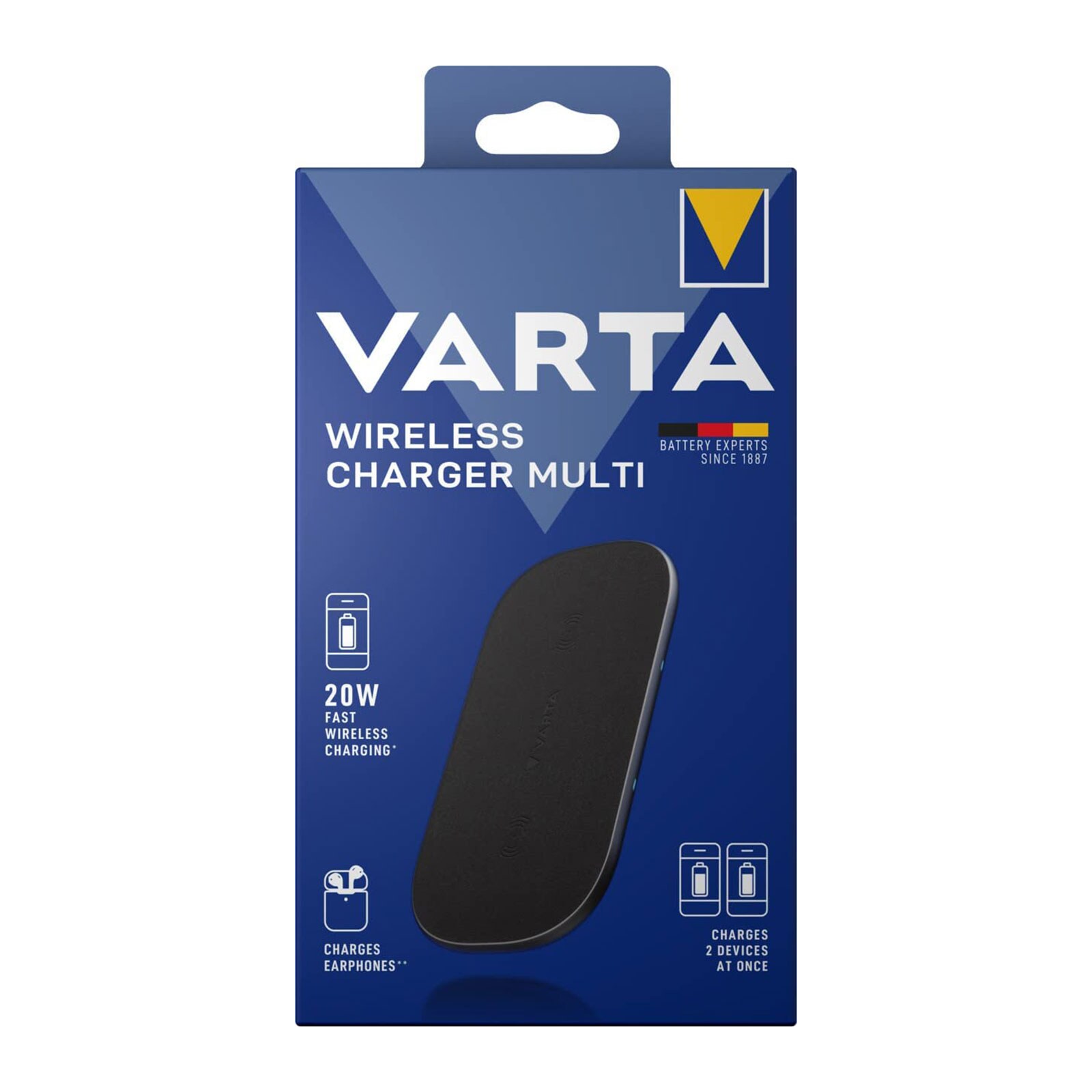 VARTA Wireless Charger Multi 20W Qi-Ladeger&auml;t 