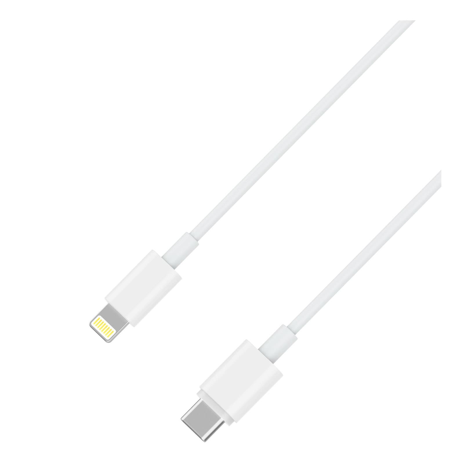 XLayer Premium USB-C auf Lightning Kabel MFI-zertifiziert 1 m wei&szlig; 
