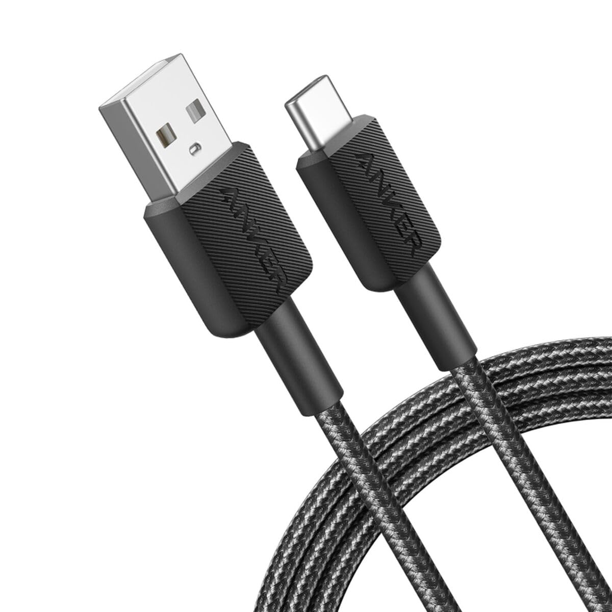 Anker 322 USB-A auf USB-C Kabel (90cm, Geflochten), Schwarz 