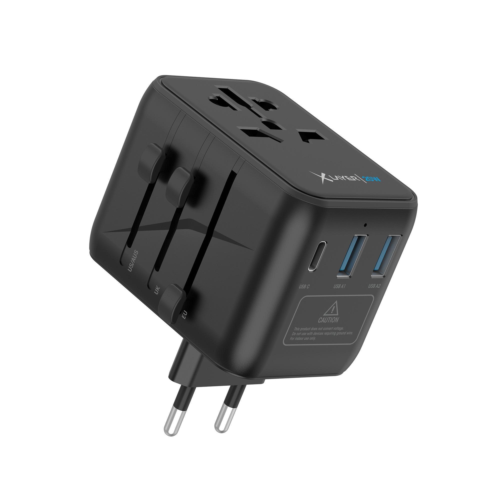 XLayer Ladeger&auml;t (USB-C) Reisestecker weltweit 20W 
