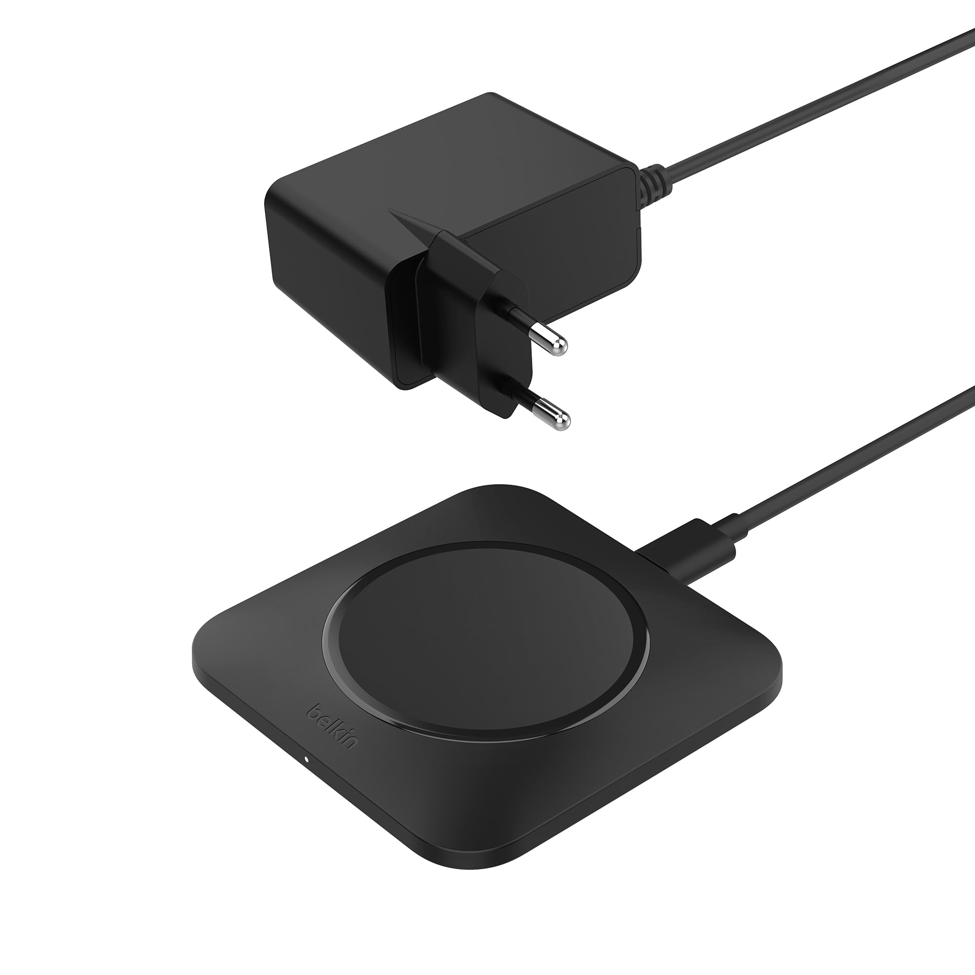 BELKIN BoostCharge Pro Neu Kabelloses Universal Easy Align Ladepad (15 W), Schwarz (WIA007vfBK) 