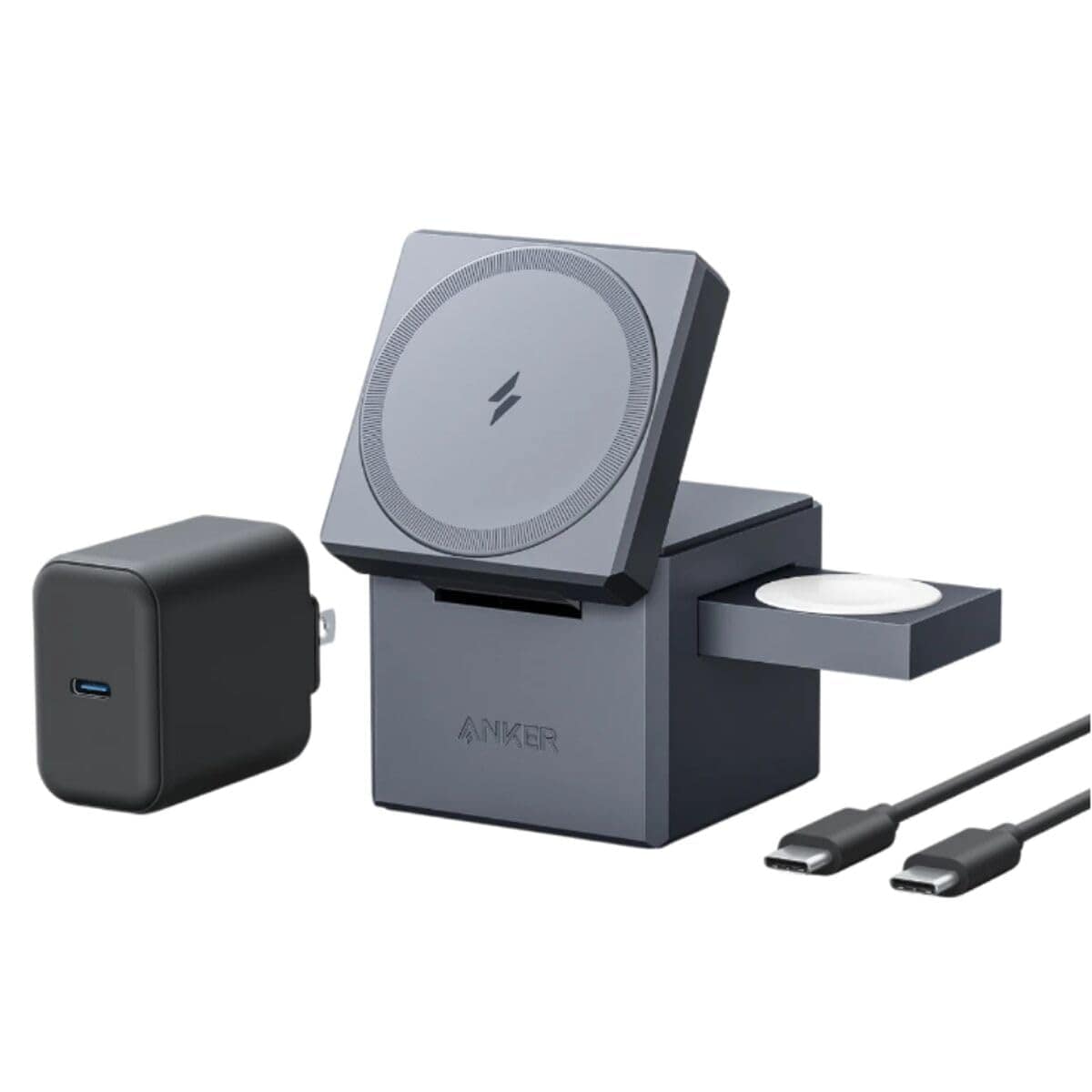 Anker 3-in-1 Ladw&uuml;rfel mit MagSafe 