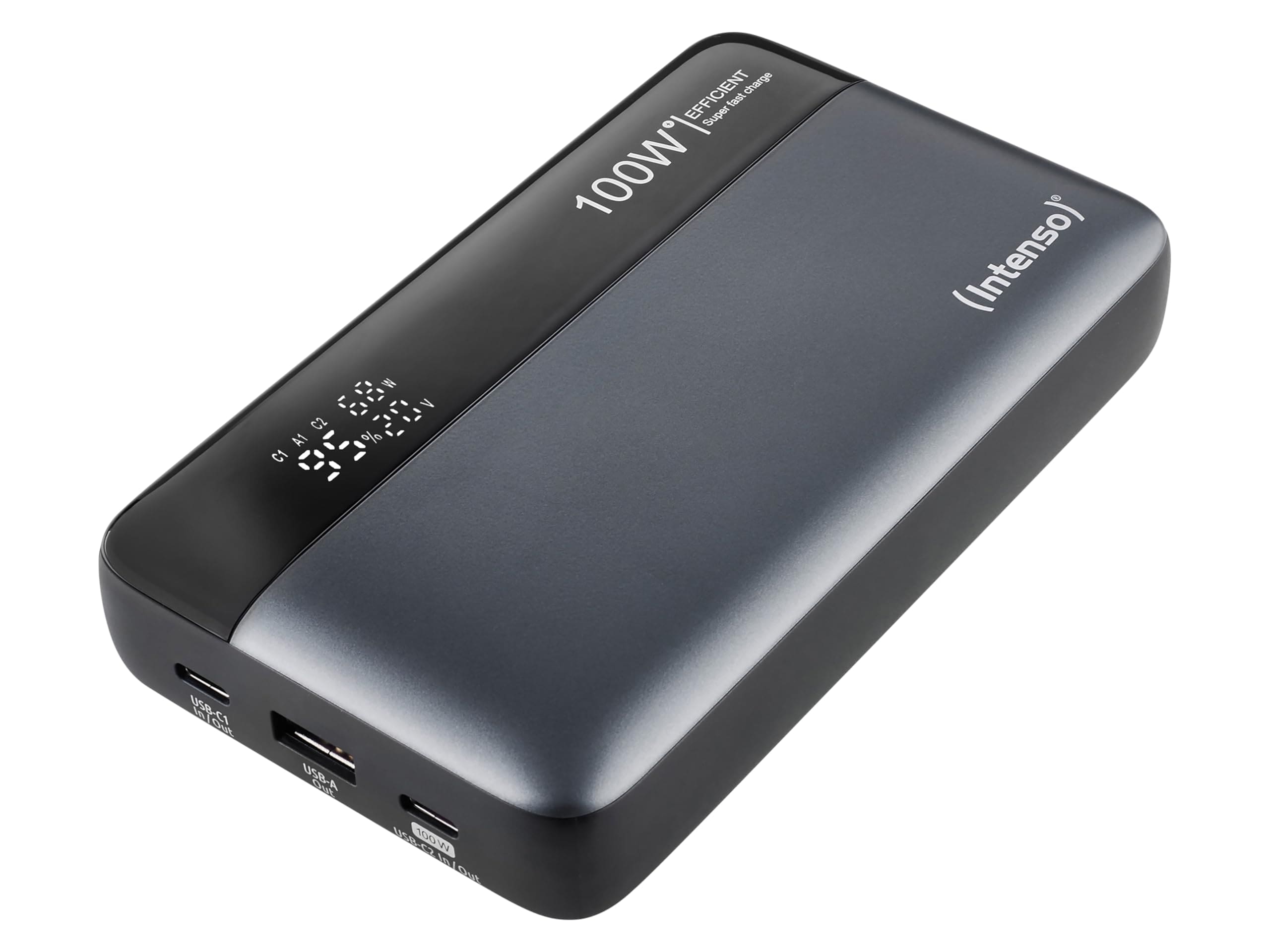 Intenso Powerbank HE20000, Grau/Schwarz (20000 mAh, 100 Watt, Power Delivery 3.0) 