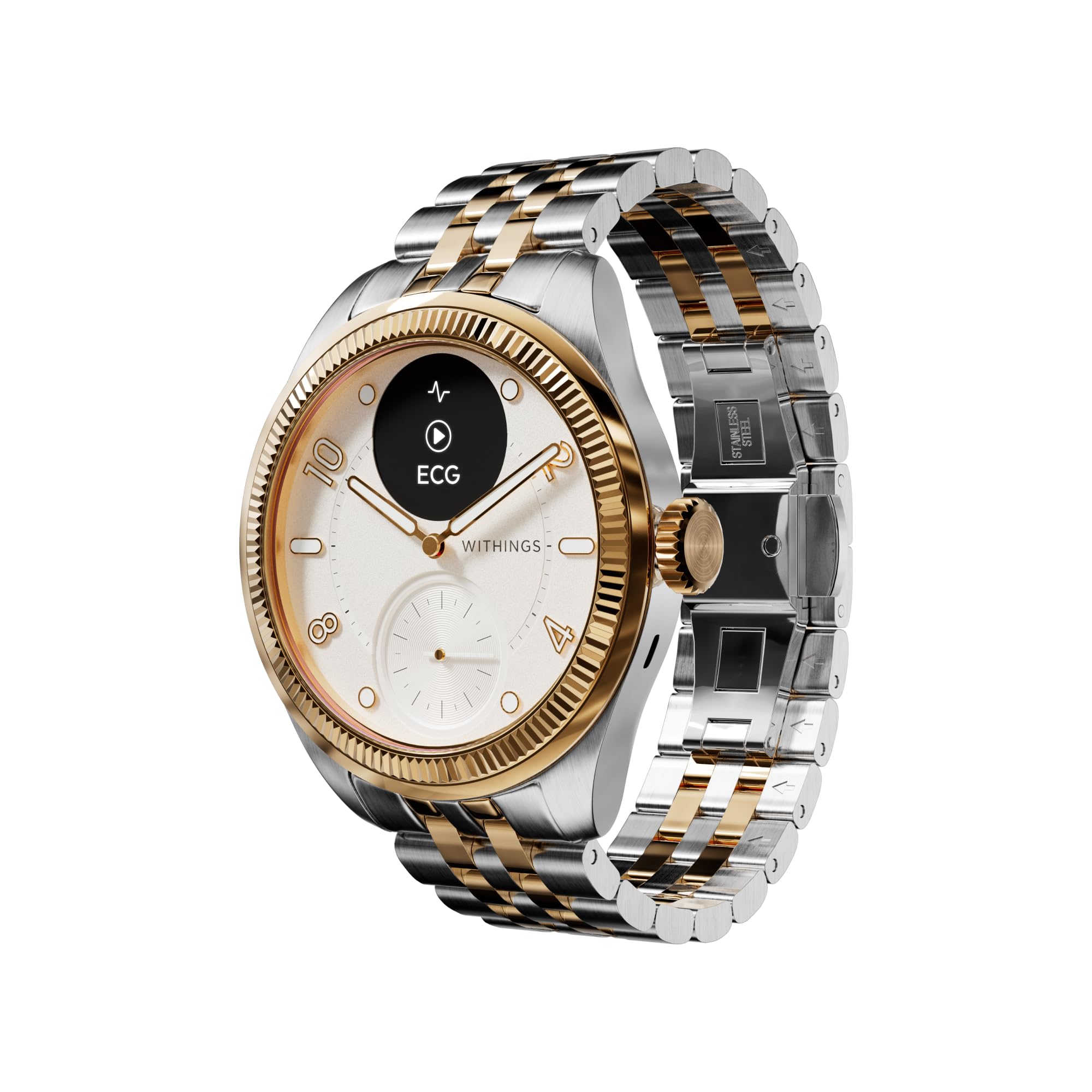 Withings ScanWatch Nova Brilliant 39mm Titanium Silver Smartwatch (Herzfrequenzmessung, Schrittz&auml;hler) 